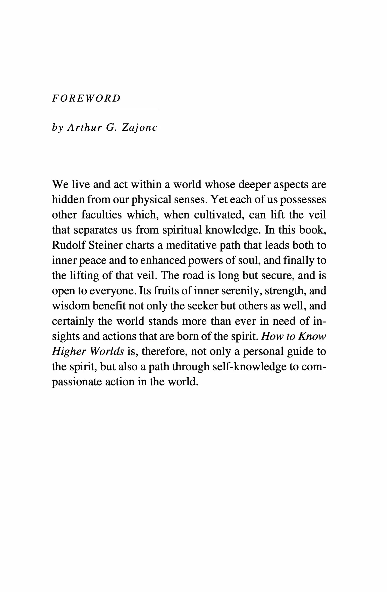 How to Know Higher Worlds: A Modern Path of Initiation (Cw 10)