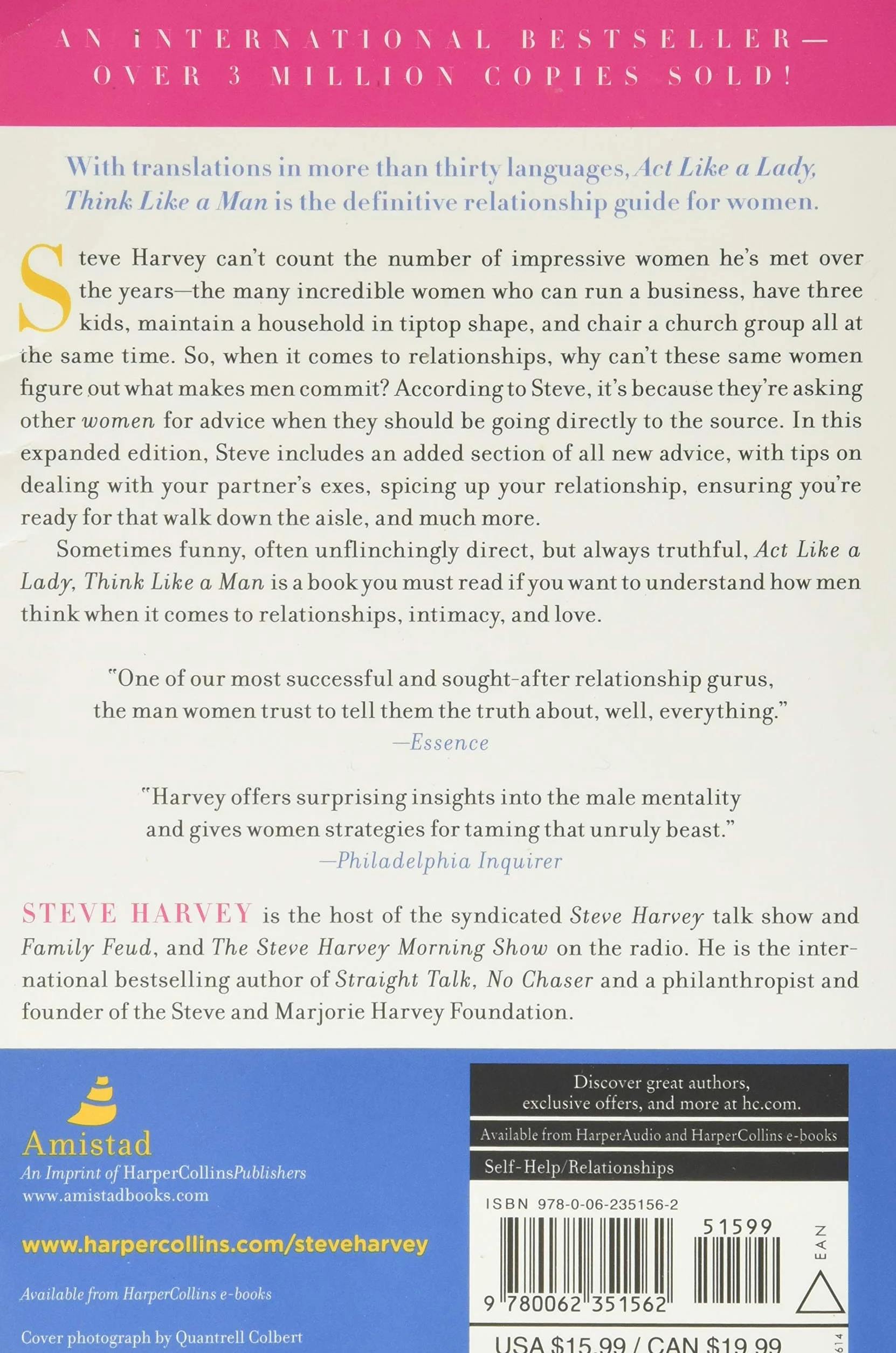 Act Like a Lady, Think Like a Man: What Men Really Think about Love, Relationships, Intimacy, and Commitment