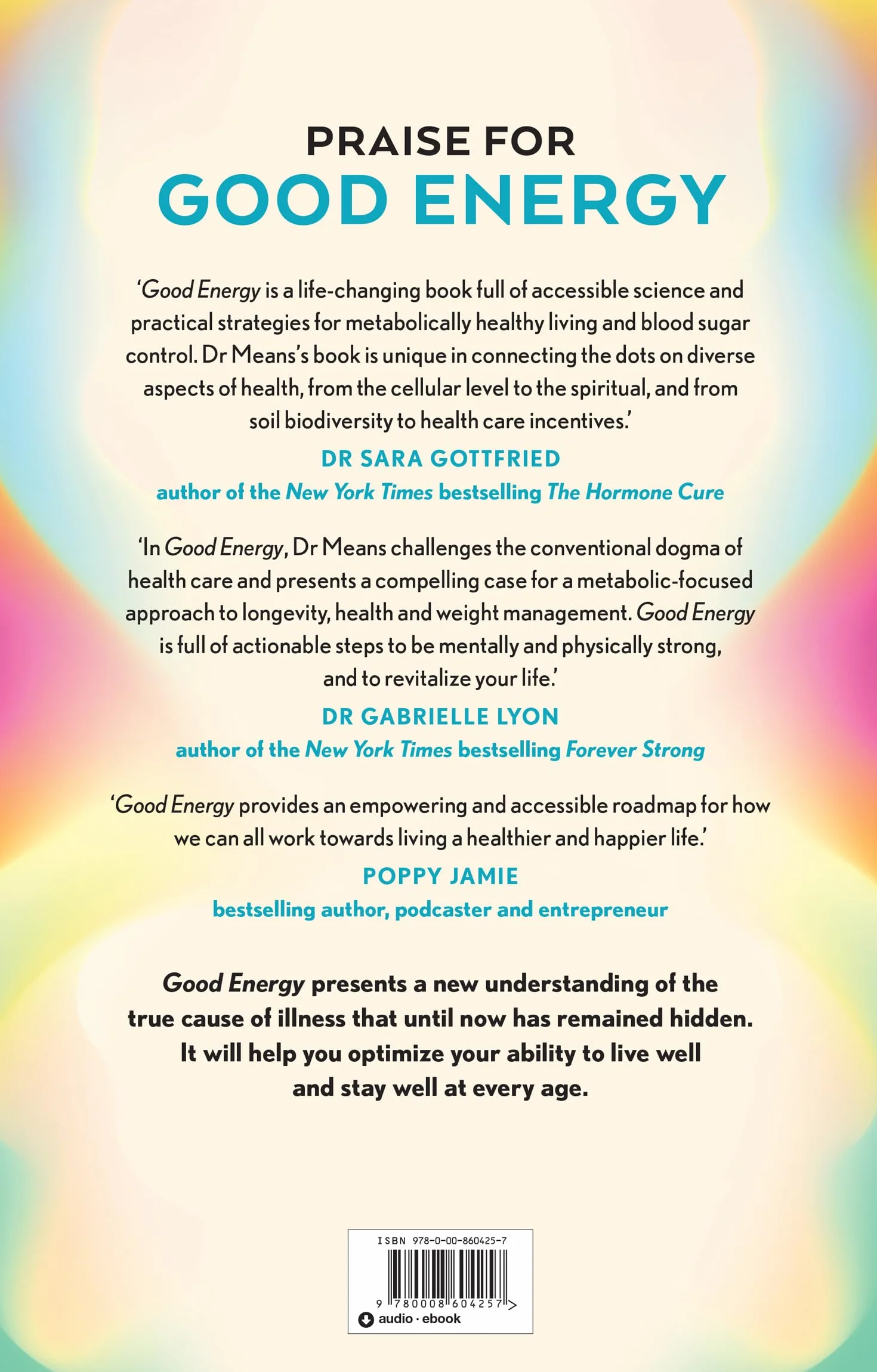 Good Energy: The number 1 New York Times Bestseller: The groundbreaking connection between glucose levels, metabolism, limitless health and longevity
