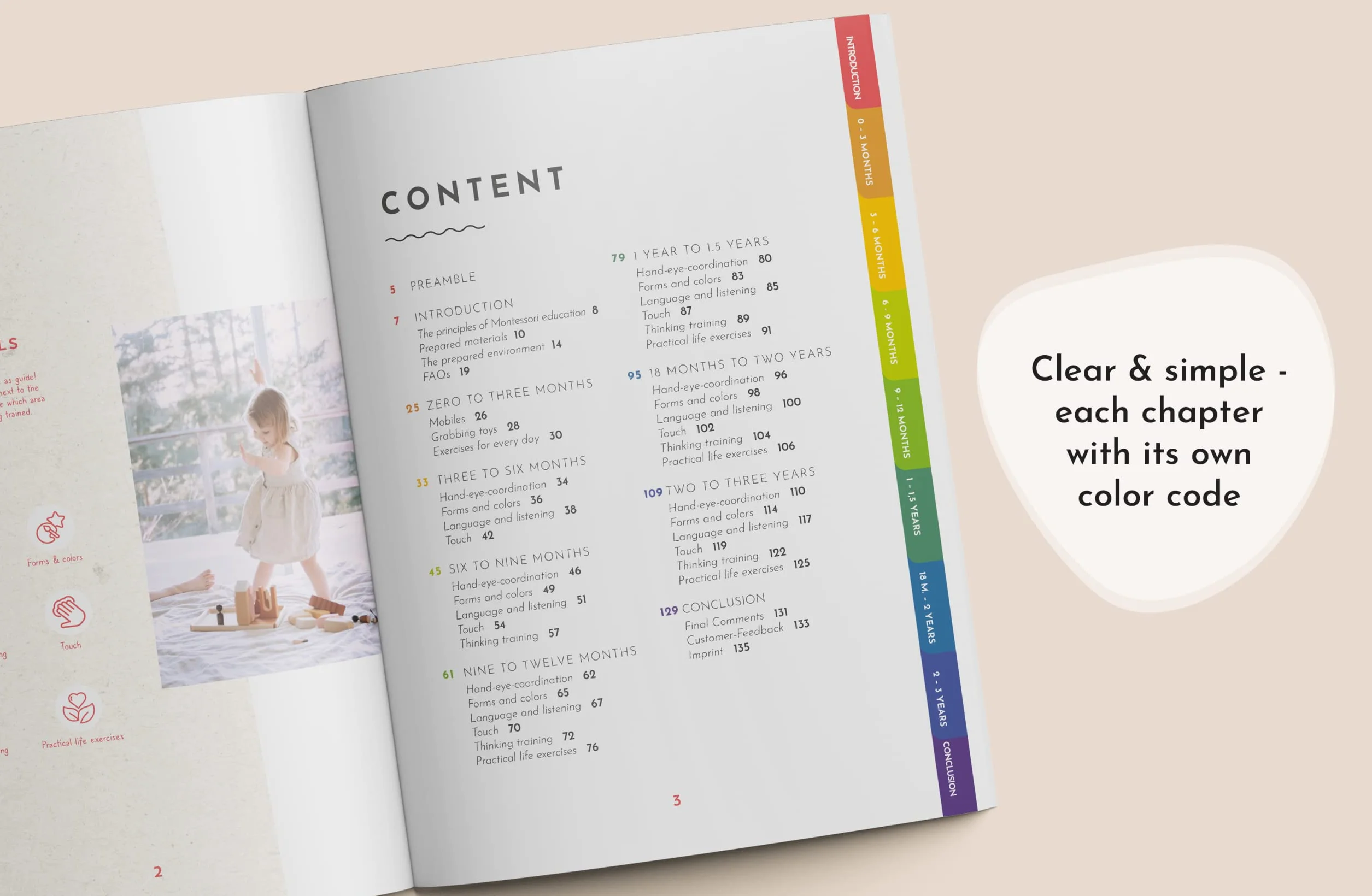 The Montessori Book for Babies and Toddlers: 200 creative activities for at-home to help children from ages 0 to 3 - grow mindfully and playfully while supporting independence