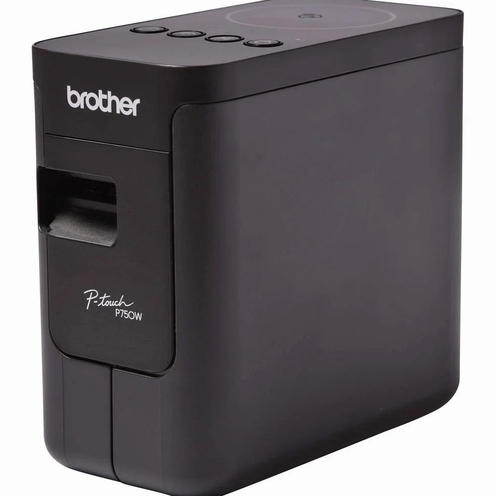 Brother PT-P750W urządzenie do etykietowania do komputera wraz z Wi-Fi i NFC (do taśm TZE o szerokości od 3,5 do 24 mm, prędkość drukowania do 30 mm/s)
