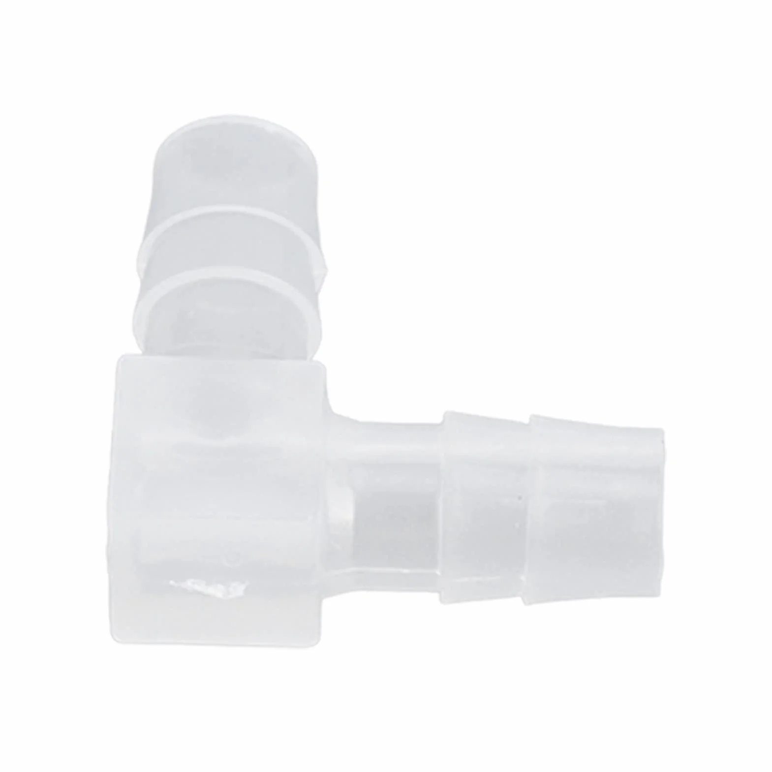 10 Sztuk Kolanko Króciec do Węża Plastikowe Kolanko Króciec do Węża montaż 90 Stopni Równy Kolczasty łącznik Adapter L Kształt do Akwarium (8 mm)