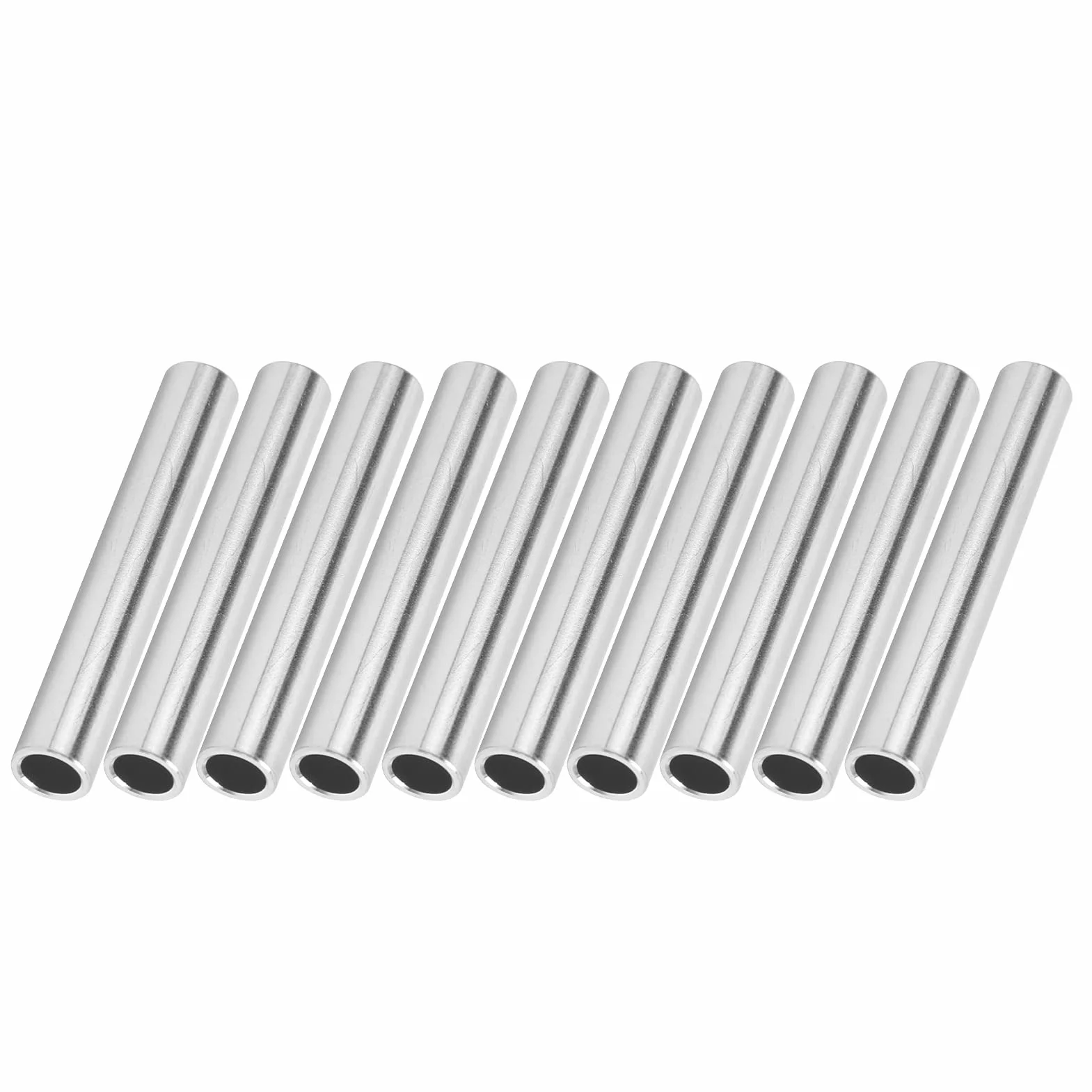 Rura Aluminiowa, Okrągła Aluminiowa Rura, Bezszwowa Aluminiowa Prosta Rura, Długość 50 Mm, 6 Mm ID i 8 Mm OD, 10 Sztuk