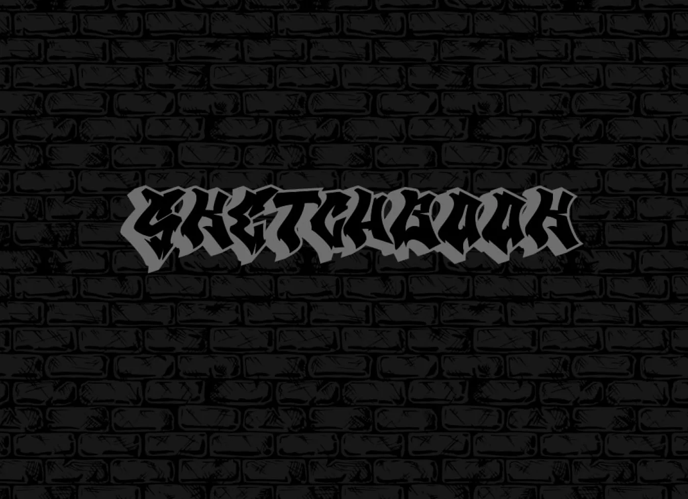 Blackbook Graffiti Wall Sketchbook: Wide Sketch Pad for Artists Drawing & Doodling