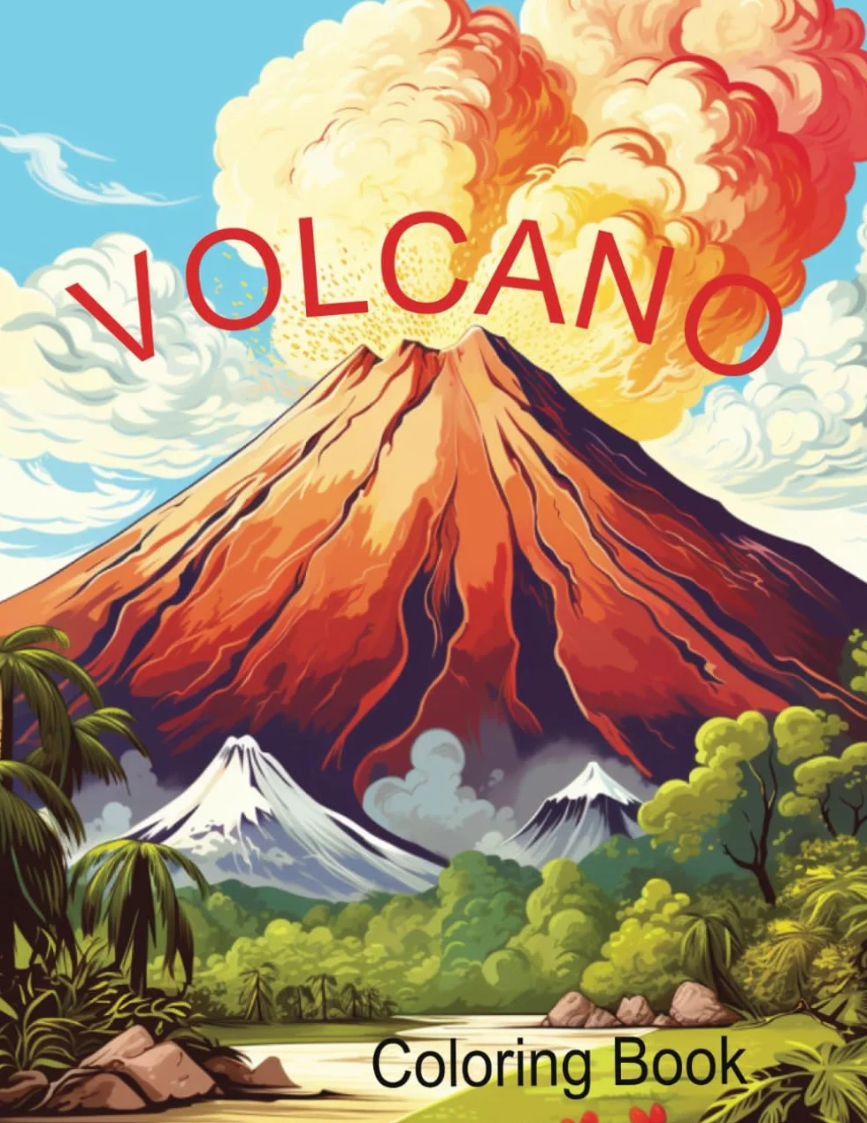 Volcano Coloring Book: Erupt the Fun of Coloring Volcanos