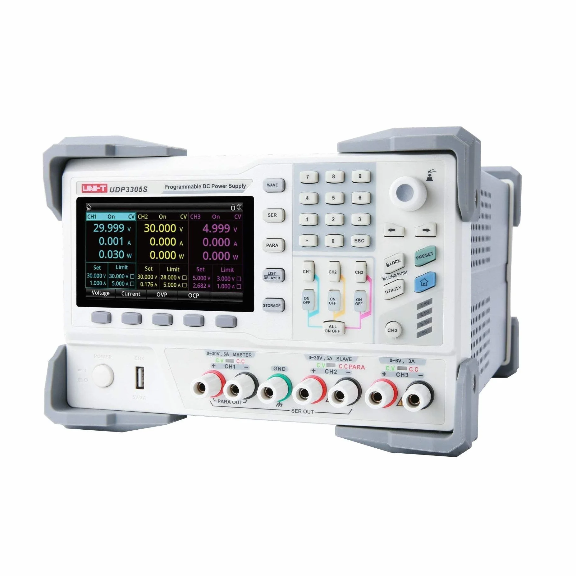 UNI-T UDP3305S programowalny liniowy zasilacz laboratoryjny DC 4 kanały 328 W 1 mV 1 mA
