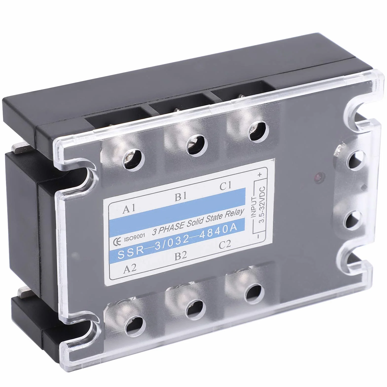 3-fazowy przekaźnik półprzewodnikowy SSR 3 3-32 V DC do 480 V AC Trójfazowy przekaźnik SSR 40 A