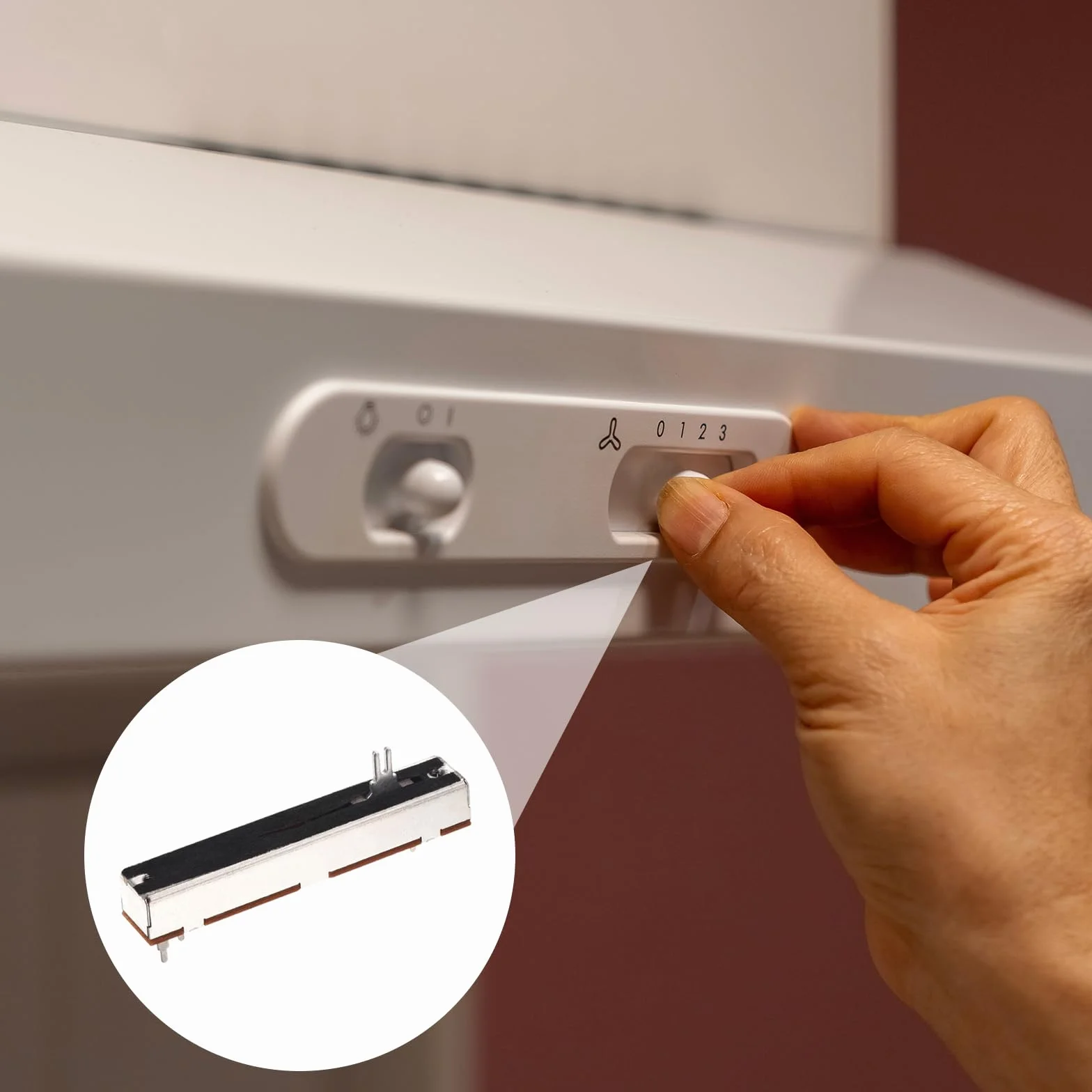 QUARKZMAN 2 sztuki prosty podwójny liniowy suwak potencjometr 6 pin B100Kx2 60 mm (dł.) 45 mm skok 4 x 10 mm uchwyt Fader zmienne rezystory mikser potencjometr elektroniczny do ściemniania