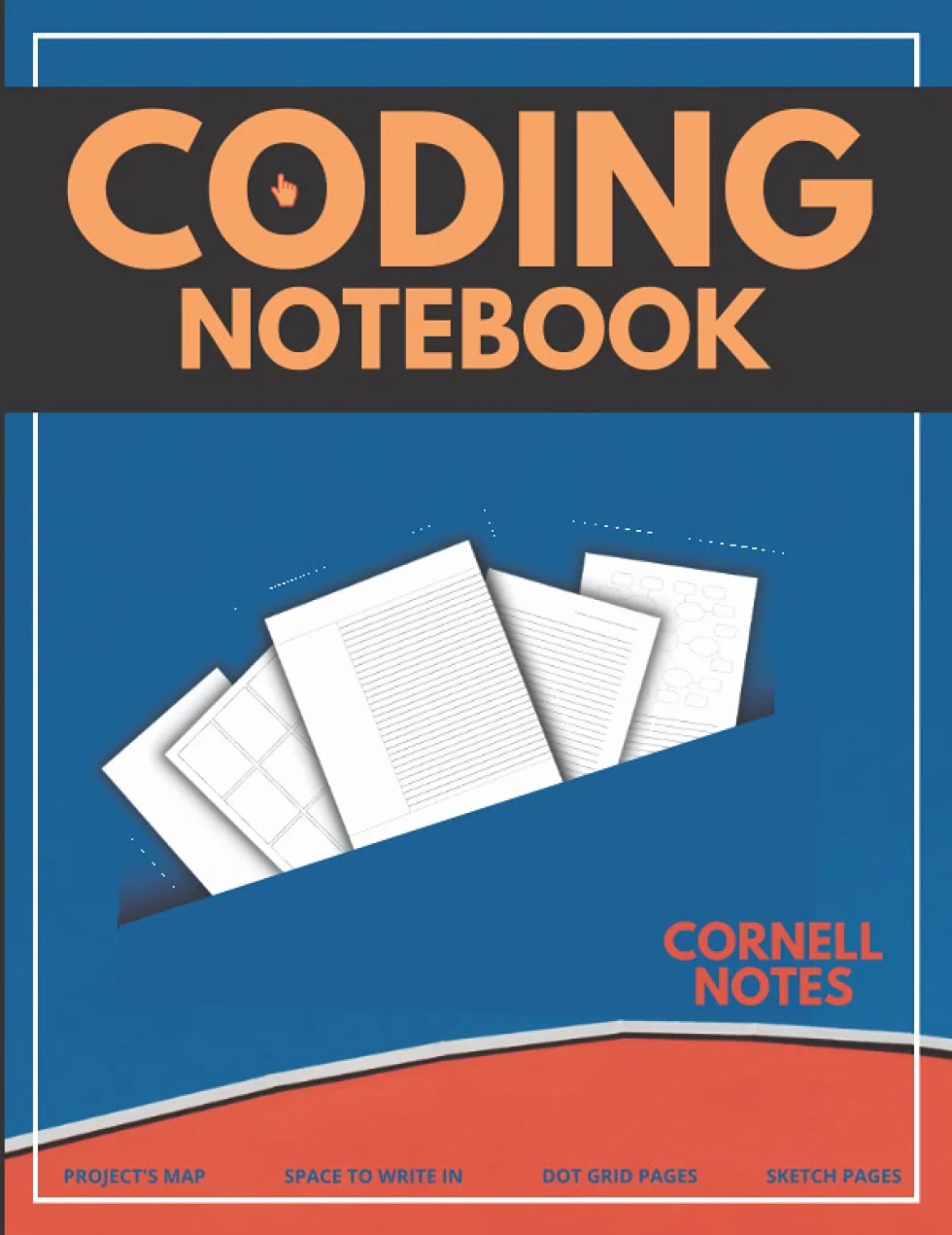 Cornell Notes Notebook For UI UX Designers App Developers Dot-Grid Full Pages