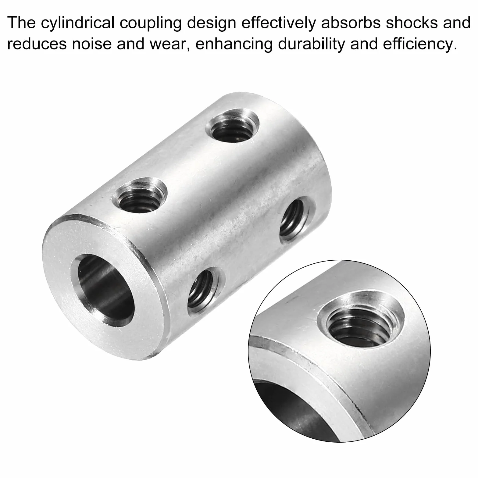QUARKZMAN Sztywne sprzęgło śrubowe 5 mm do 6 mm, sprzęgło wału 22 mm x 14 mm, zestaw łączników stalowych do drukarki 3D, 2 sztuki