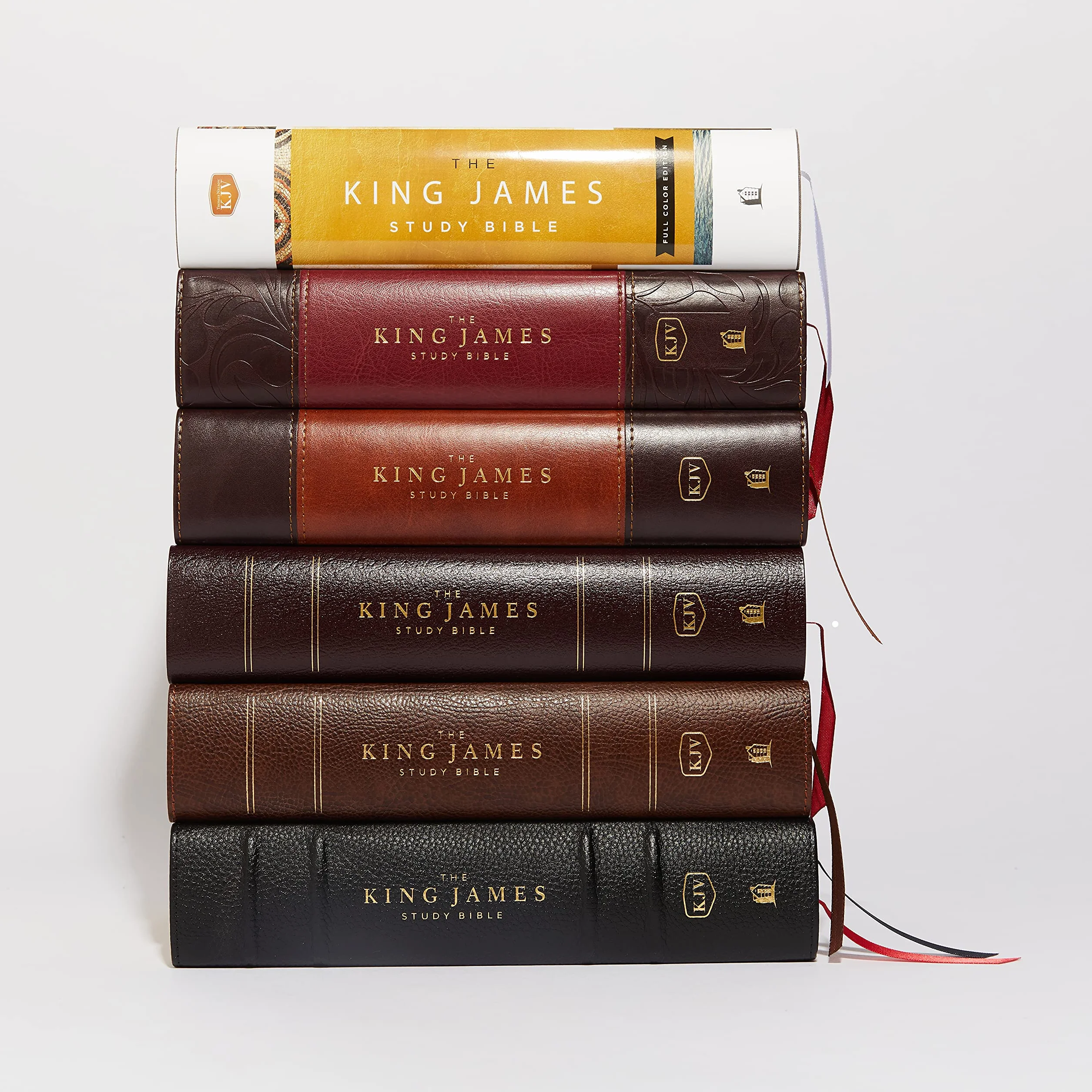 The King James Study Bible Imitation Leather Brown Full-Color Edition