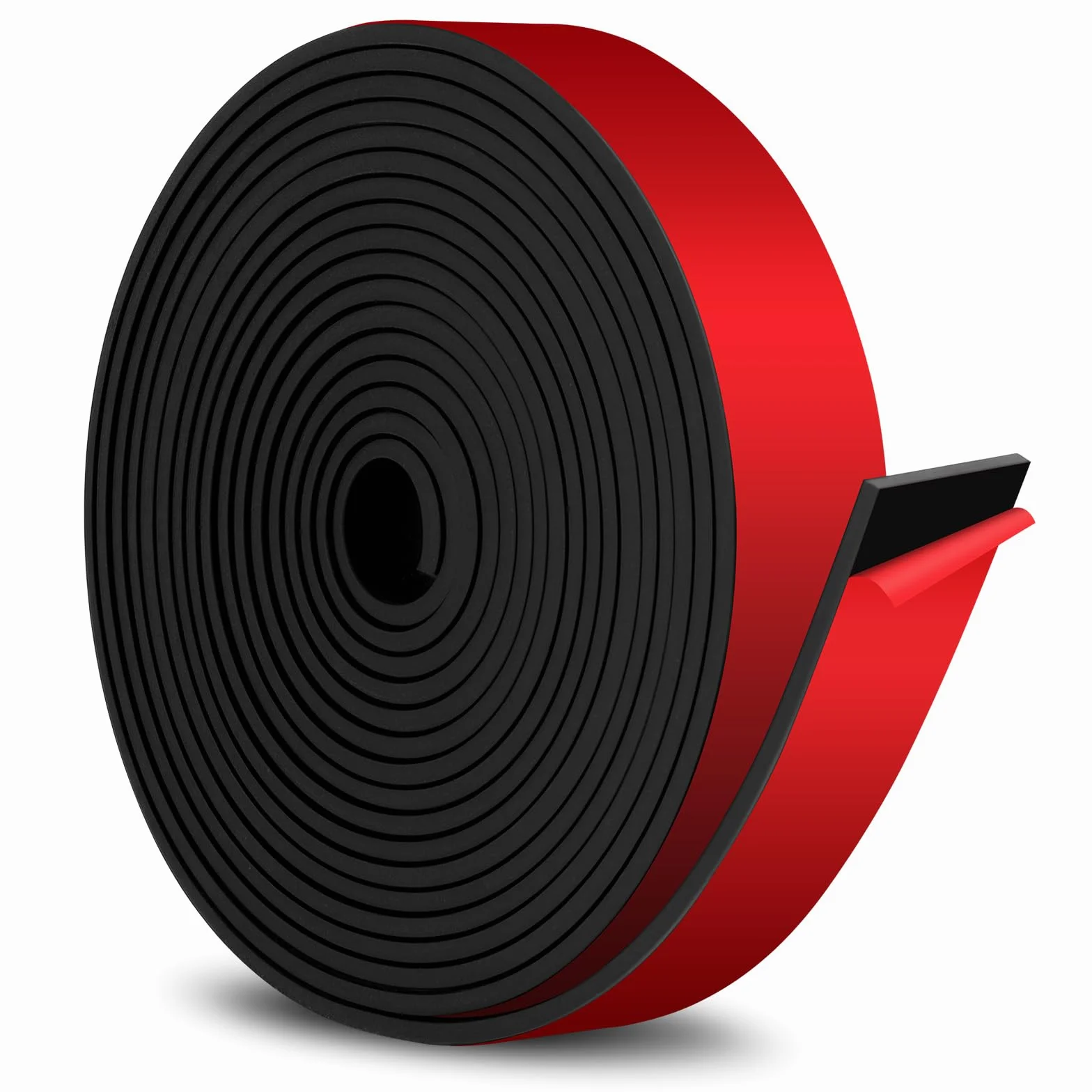 Elastyczny pasek gumowy Rolka gumowa 3 m× 20 mm × 2 mm, samoprzylepne żelazko gumowe, gumki neoprenowe, do uszczelnień DIY, ochrona wykładzin podłogowych, antywibracyjne, antypoślizgowe