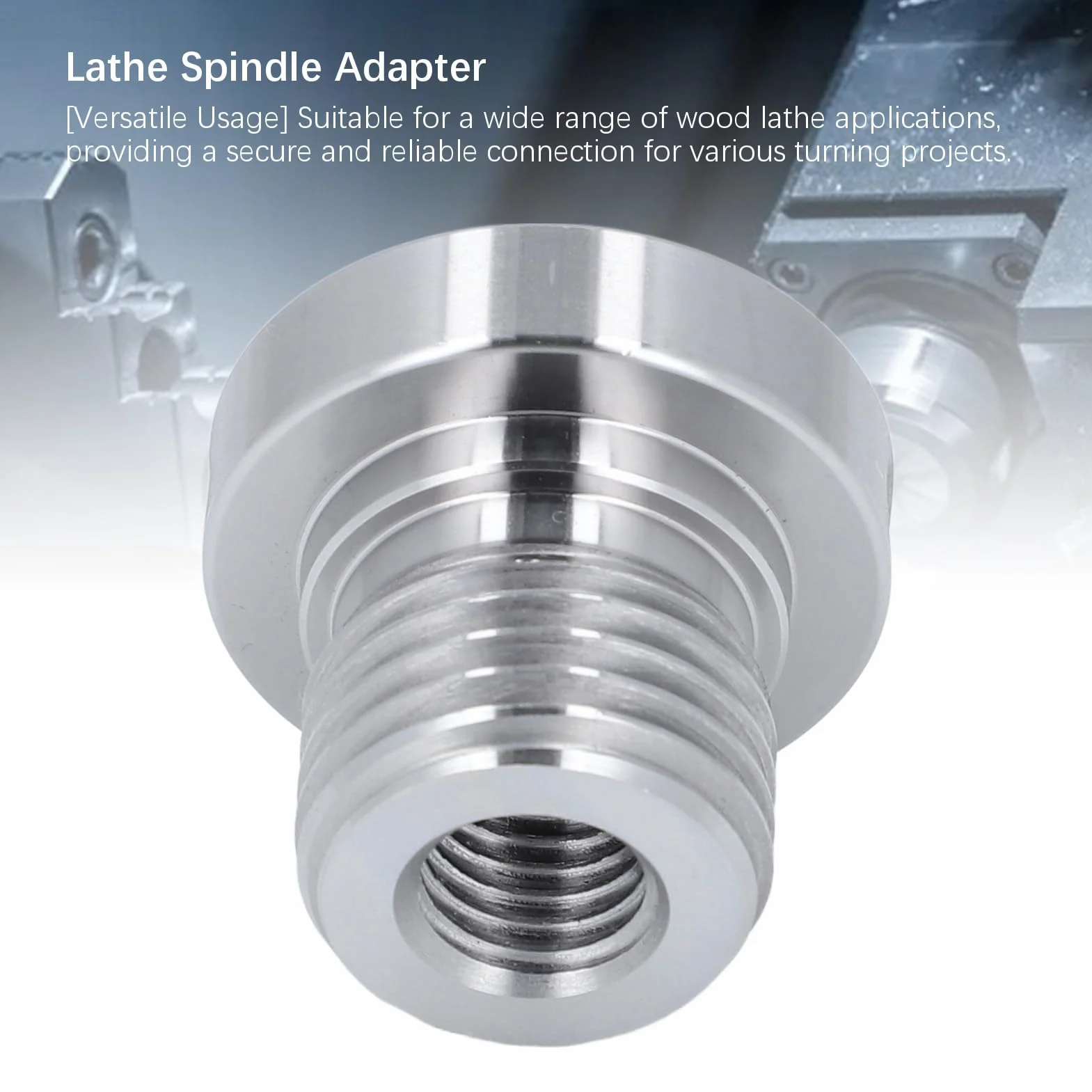 Adapter wrzeciona tokarki, gwint zewnętrzny 33 mm, gwint wewnętrzny 18 mm, adapter do wkładki, obróbka drewna