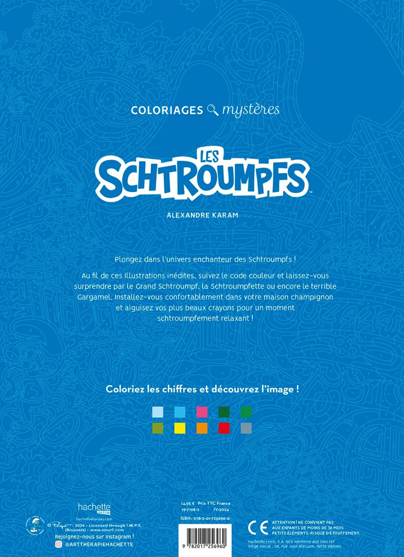 Coloriages mystères - Schtroumpfs