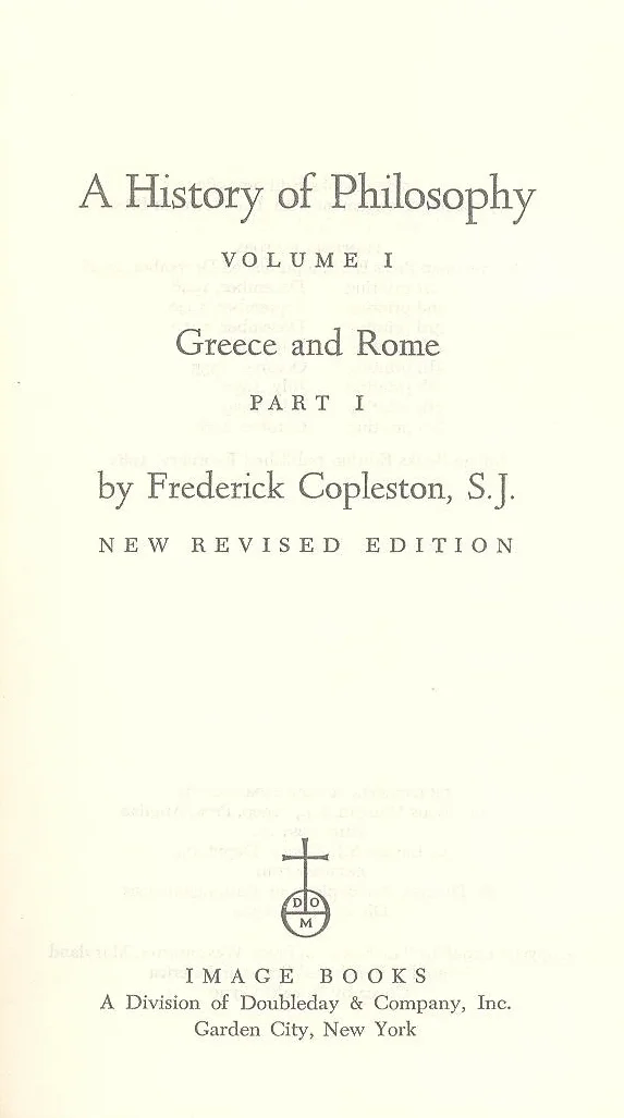 History of Philosophy, Volume 1, Part 1: v.1