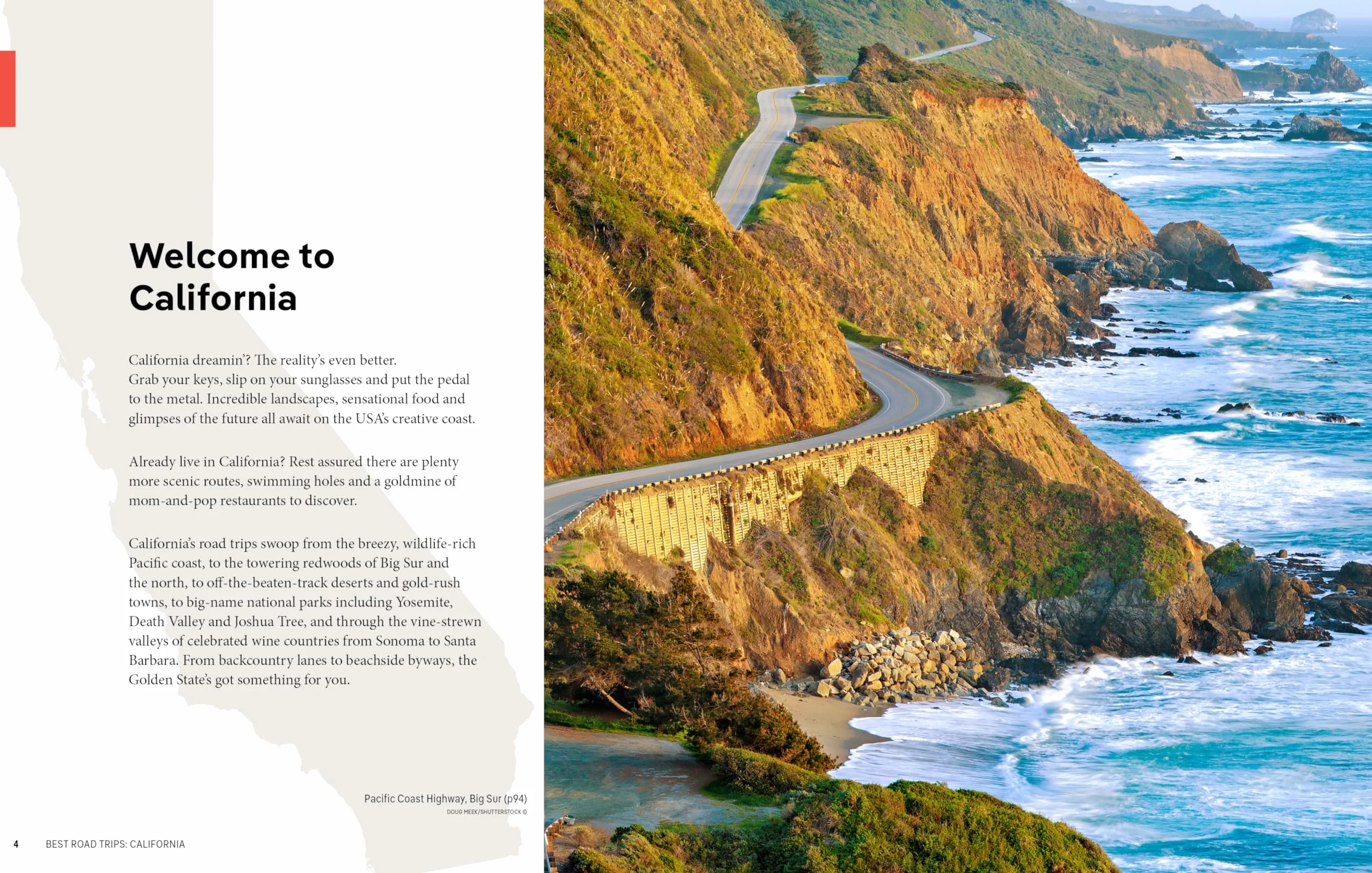Best Road Trips California 5ed - anglais: escapes on the open road
