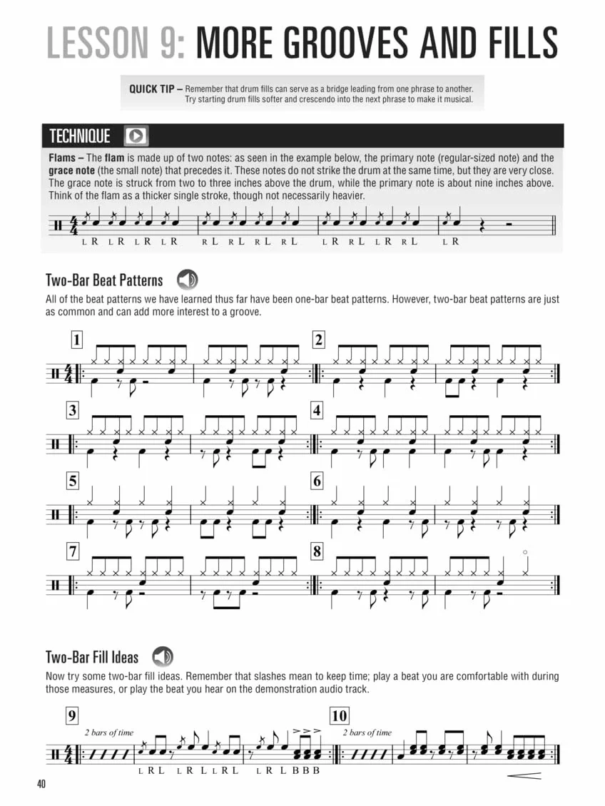 Hal Leonard Drumset Method Complete Edition Book Online Audio Books 1 & 2 Video