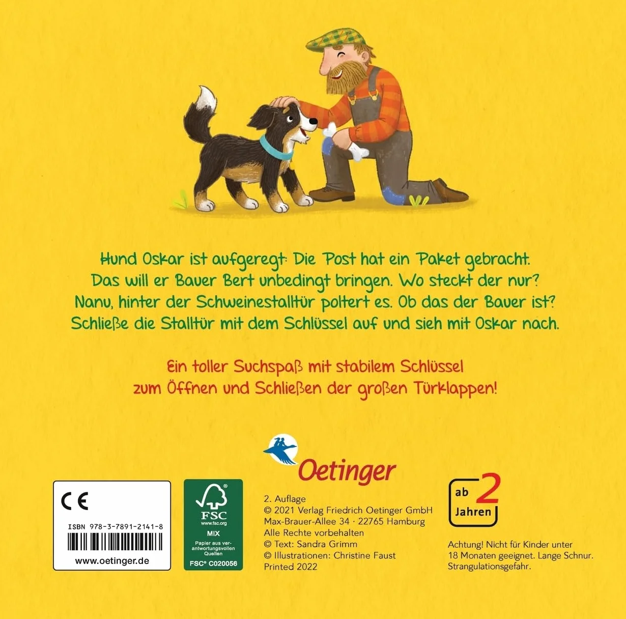 Mein erstes Schlüsselbuch Wo ist Bauer Bert? Spielbuch mit Schlüssel und Türklappen für Kinder ab 2 Jahren