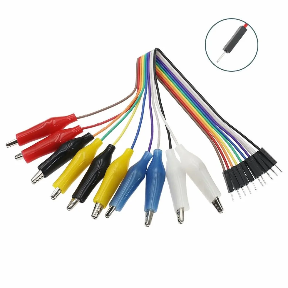 2 x 10 pinów 20 cm Breadboard z zaciskami krokodylkowymi, Gator na wtyczkę, kabel rozruchowy, do zasilacza, taśm LED, multimetru, Arduino Lilypad i Raspberry Pi
