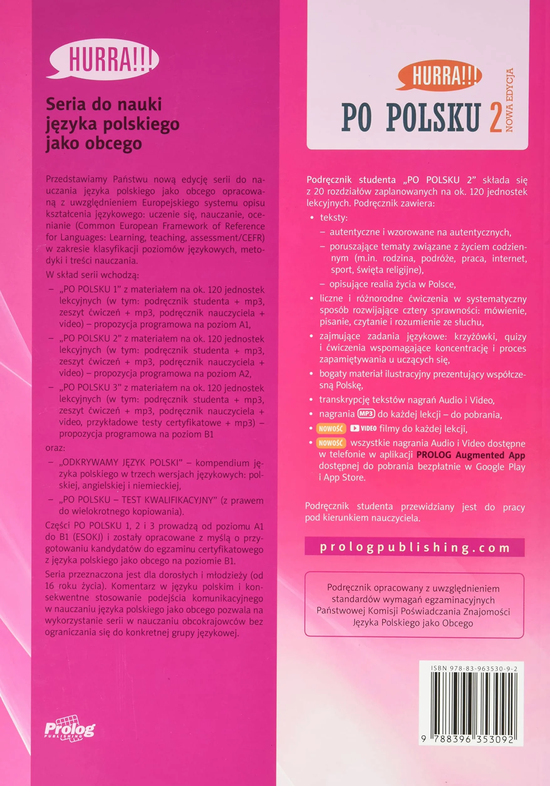 HURRA!!! PO POLSKU 2 PODRĘCZNIK STUDENTA NOWA EDYC