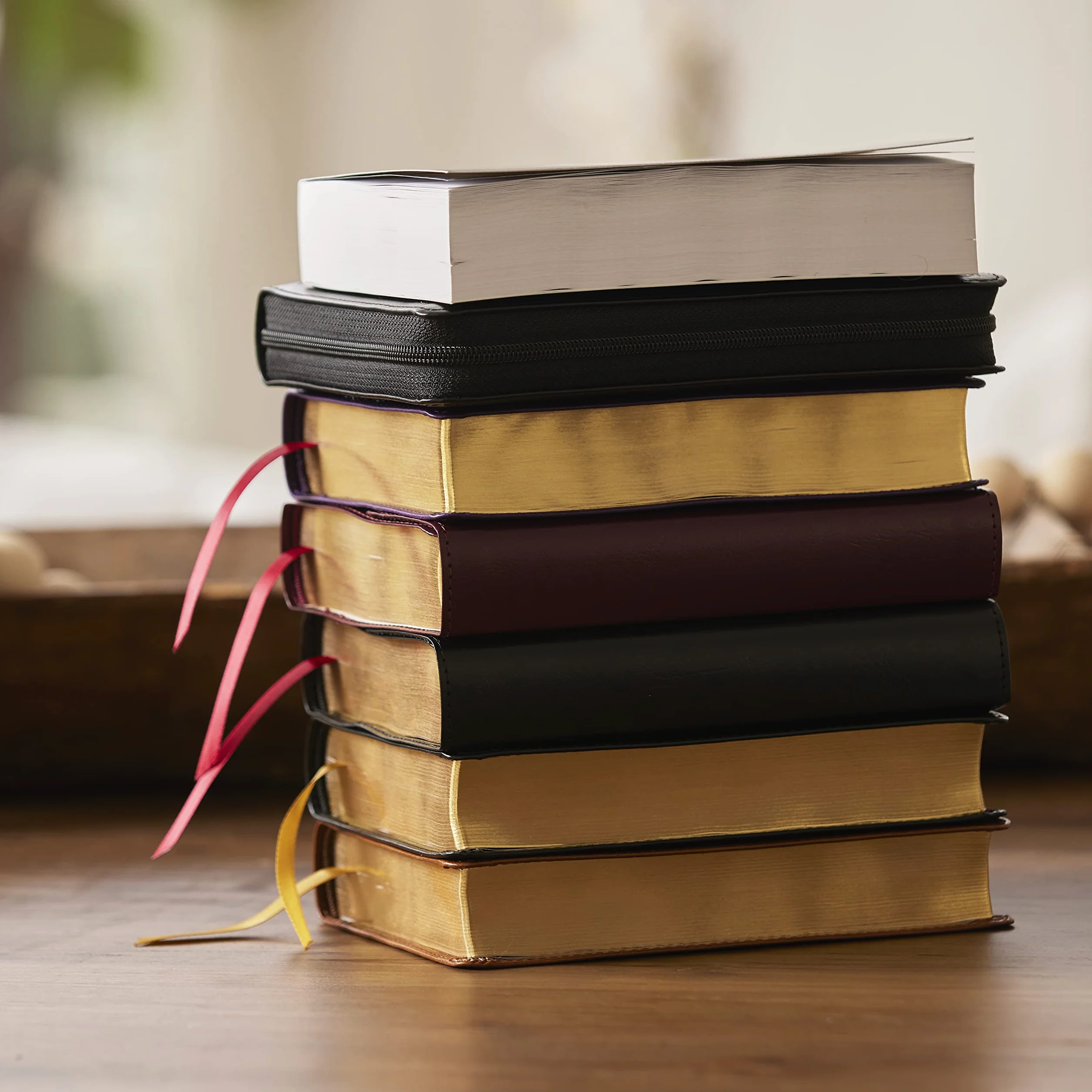 NKJV Compact Paragraph-Style Bible, Brown Leathersoft, Red Letter, Comfort Print: Holy Bible, New King James Version