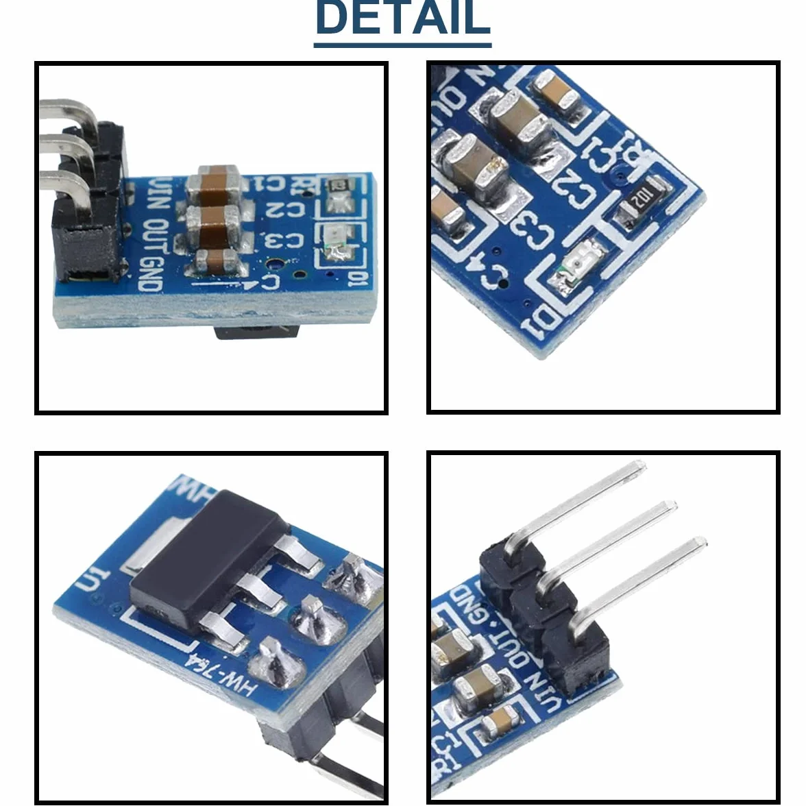 Regulator napięcia Buck 4,75-12 V do 3,3 V 800 MA Step-Down LDO do Raspberry Pi 10 sztuk