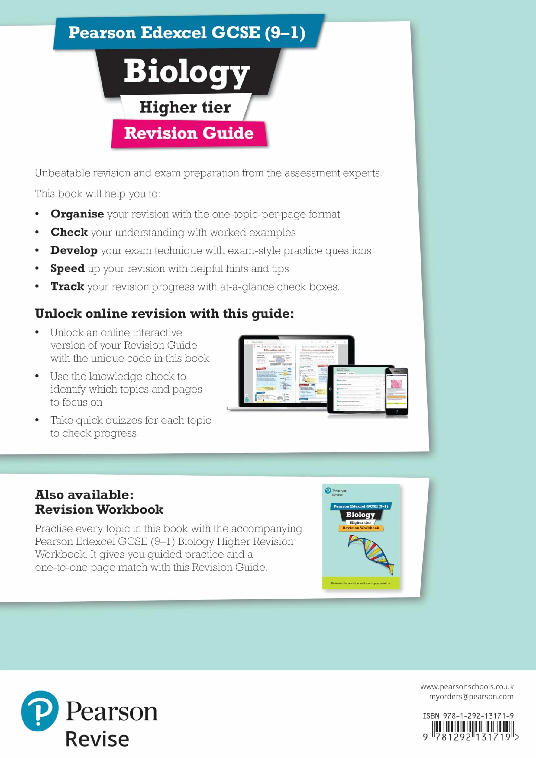 Revise Edexcel GCSE (9-1) Biology Higher Revision Guide: (with free online edition)