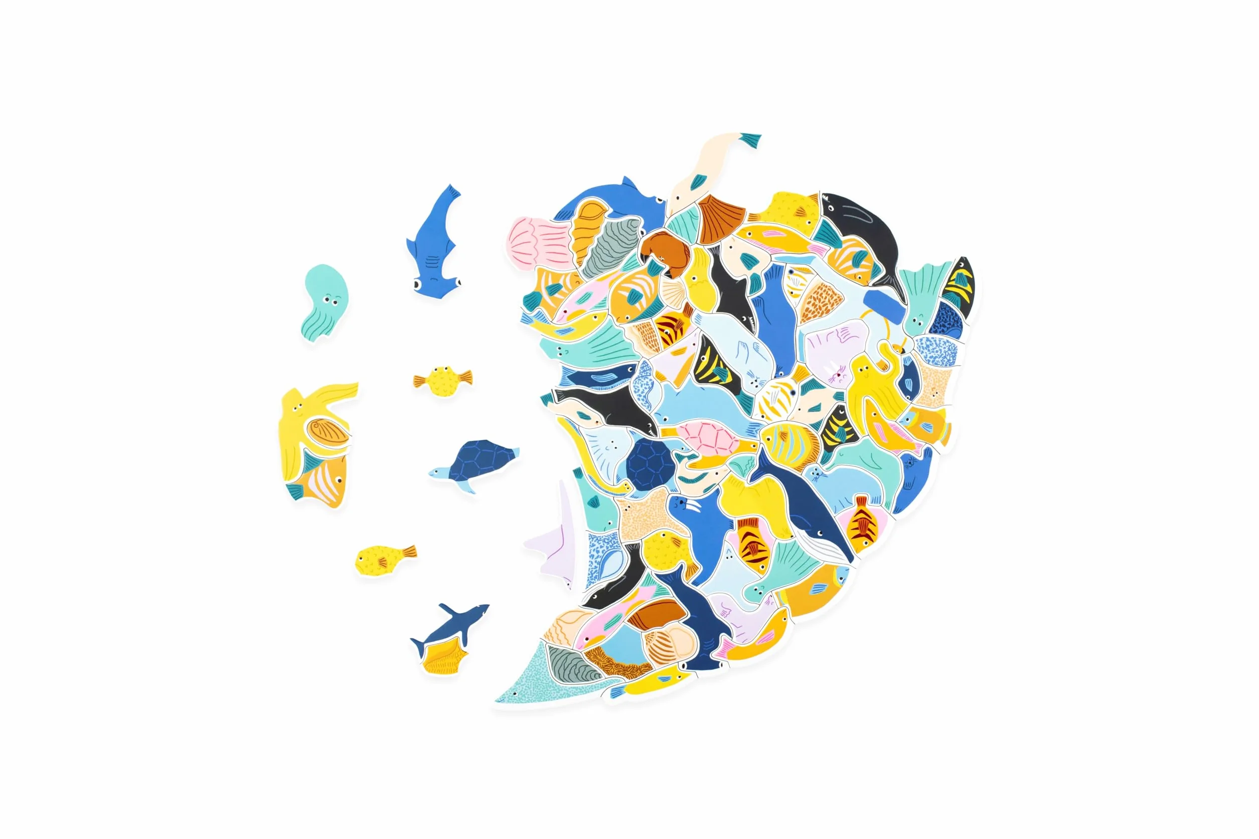 299 Fish (and a diver) An Aquatic Cluster Puzzle /anglais