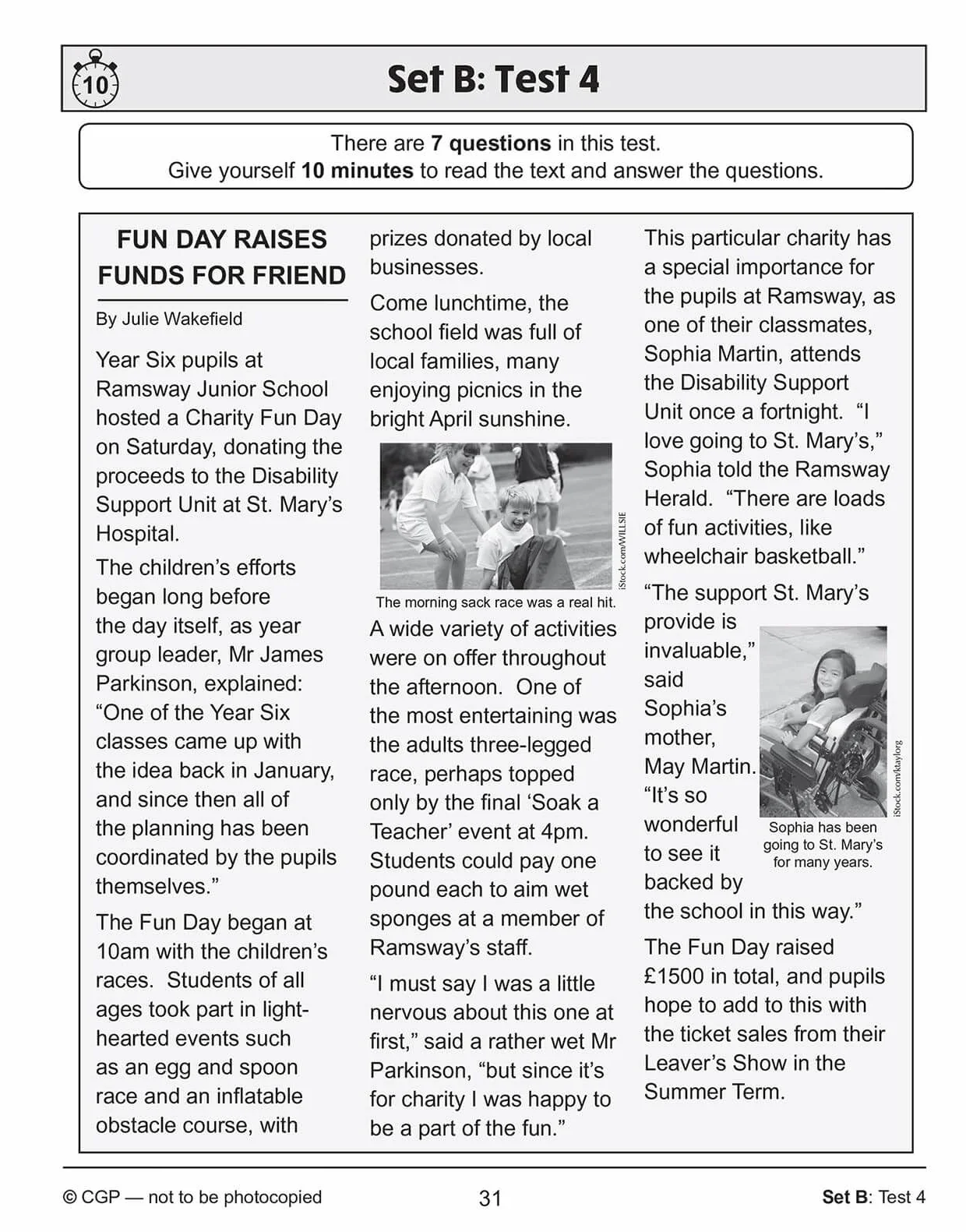 KS2 English SAT Buster 10-Minute Tests Reading Book 1 for the 2027 tests