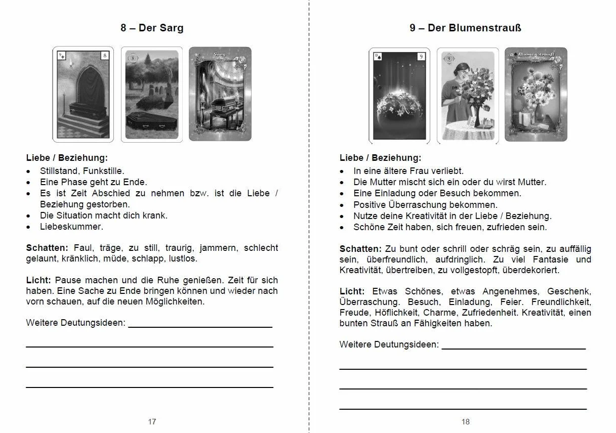 Lenormand Liebe: Deutungen und Legesysteme für Karten