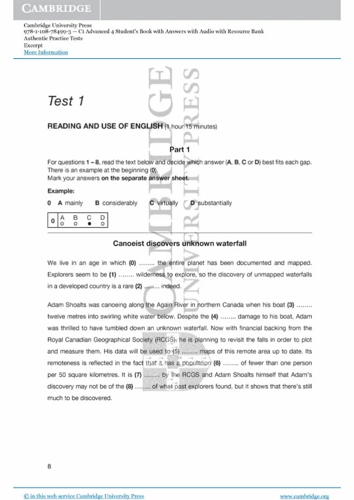 C1 Advanced 4 Student's Book with Answers & Audio Resource Bank