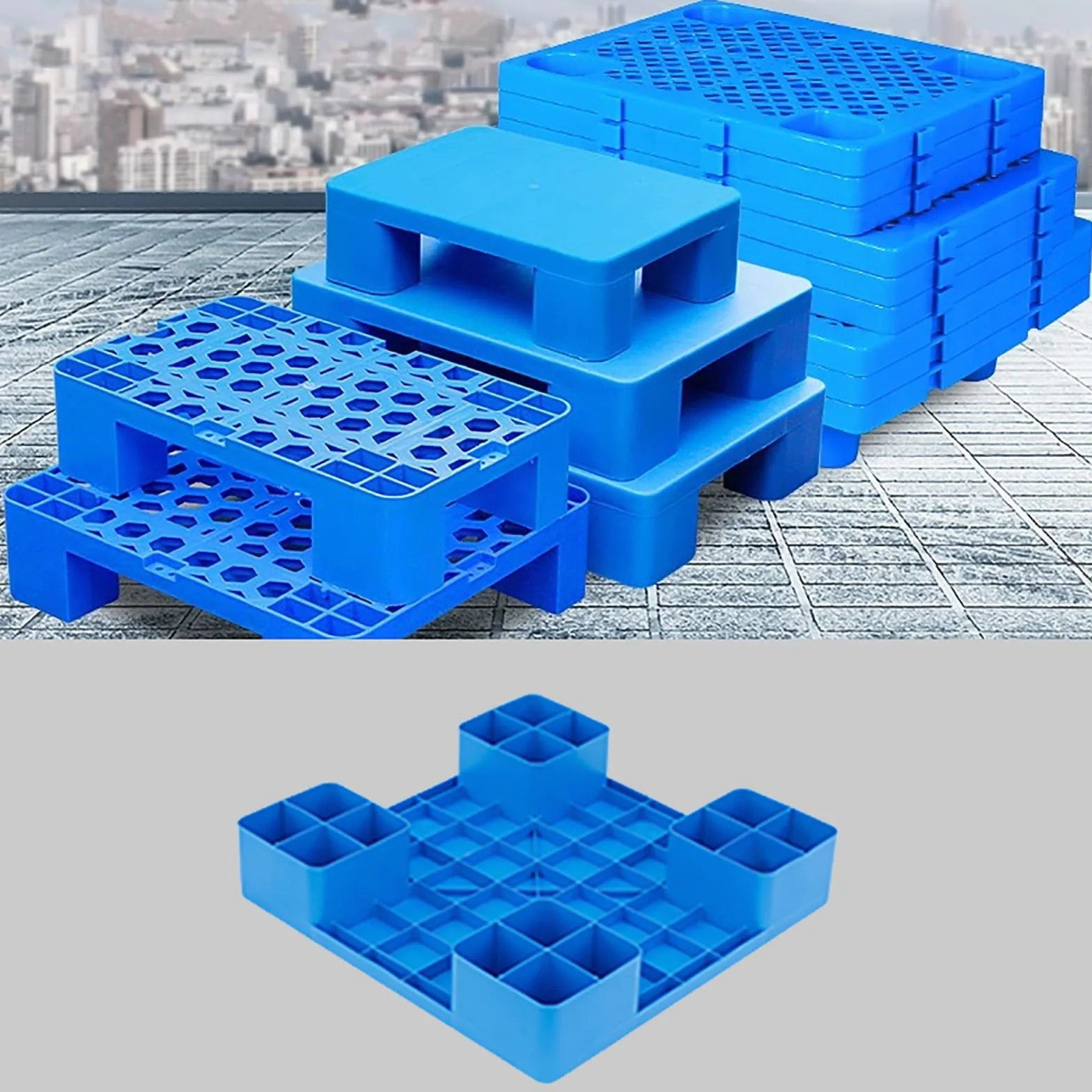 Plastikowa paleta do przechowywania podwyższona konstrukcja