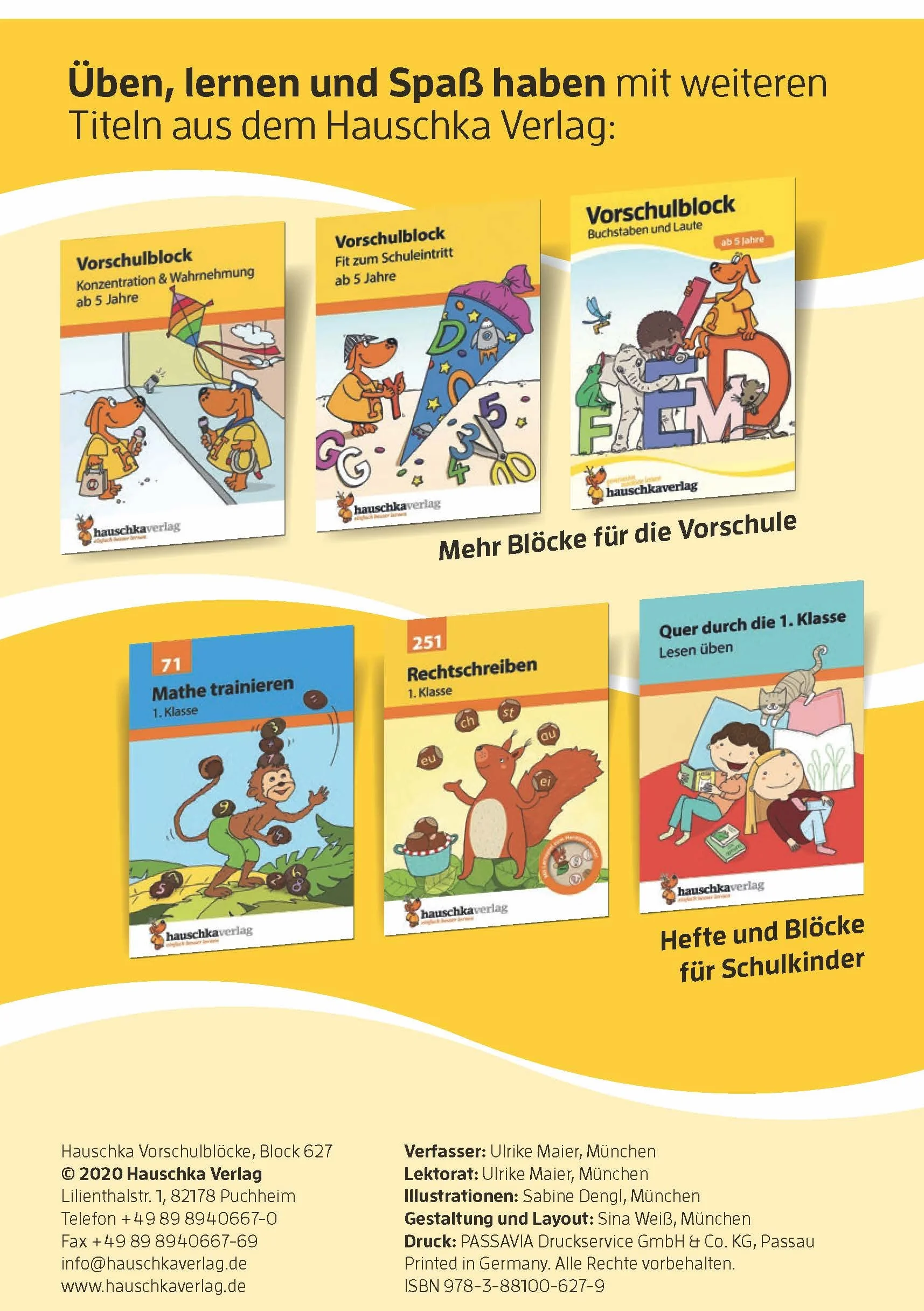 Ubungsmaterial fur kindergarten und vorschule - t627 - vorschulblock - zahlen und mengen ab 5 jahre: Zahlen lernen 1-10: 627