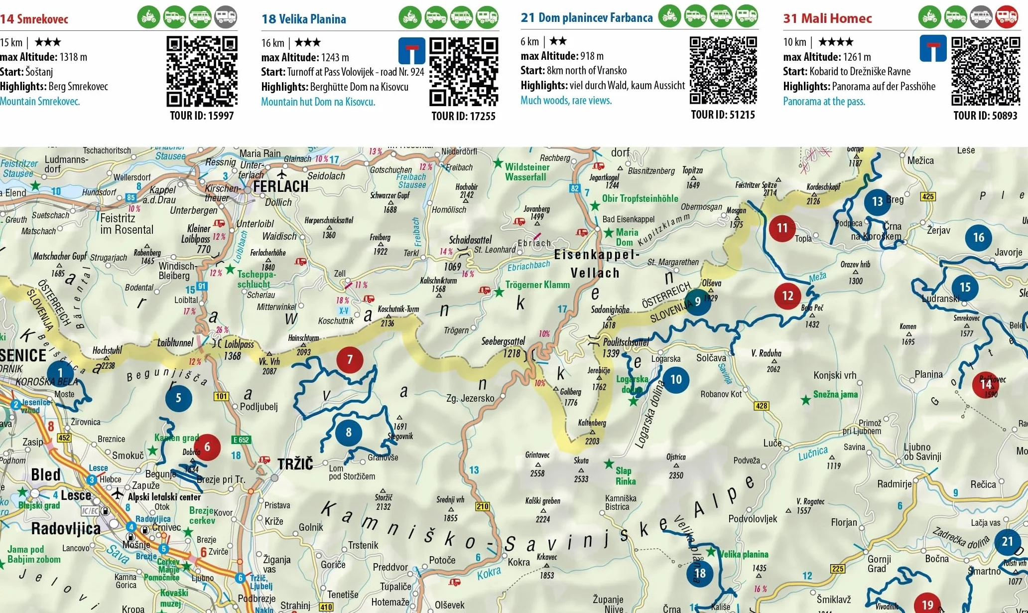 FolyMaps OFFROAD Slovenia 1:250 000 Special Map with 56 Off-Road Tracks