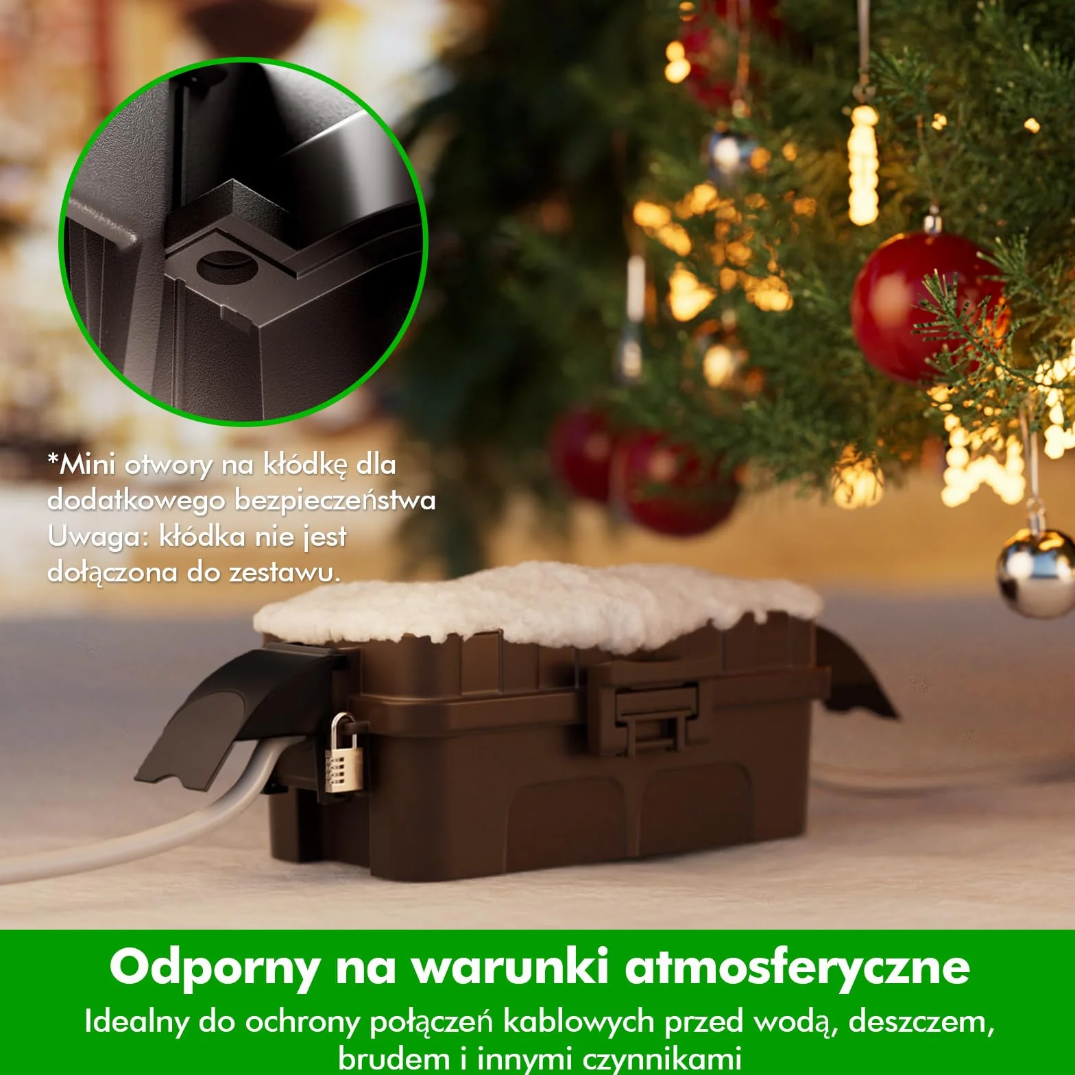 RESTMO Wodoszczelna skrzynka na kable IP55 elektryczna do przedłużaczy gniazd ogrodowych