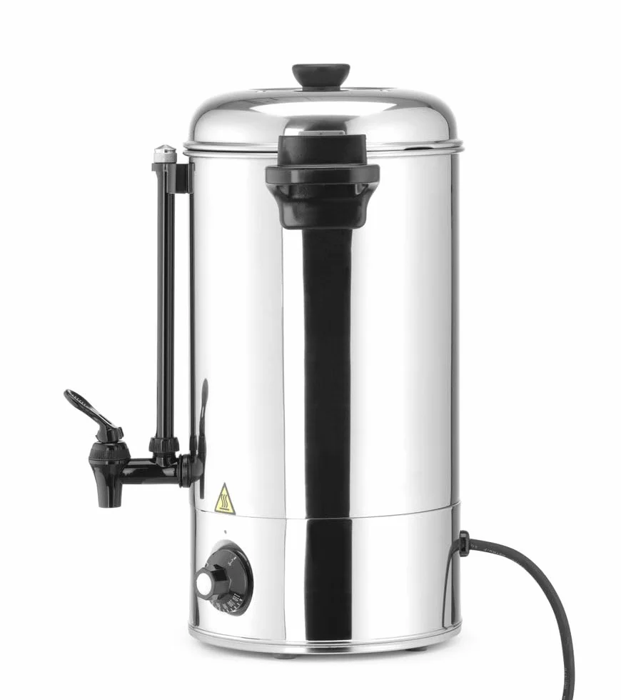HENDI Warnik, pojedyncza ścianka, do grzanego wina i wody, kran bez kapania, wskaźnik poziomu wody, czajnik do grzanego wina, warnik do wody, 9L, 230V/2200W, 340x227x(H)468mm, stal nierdzewna
