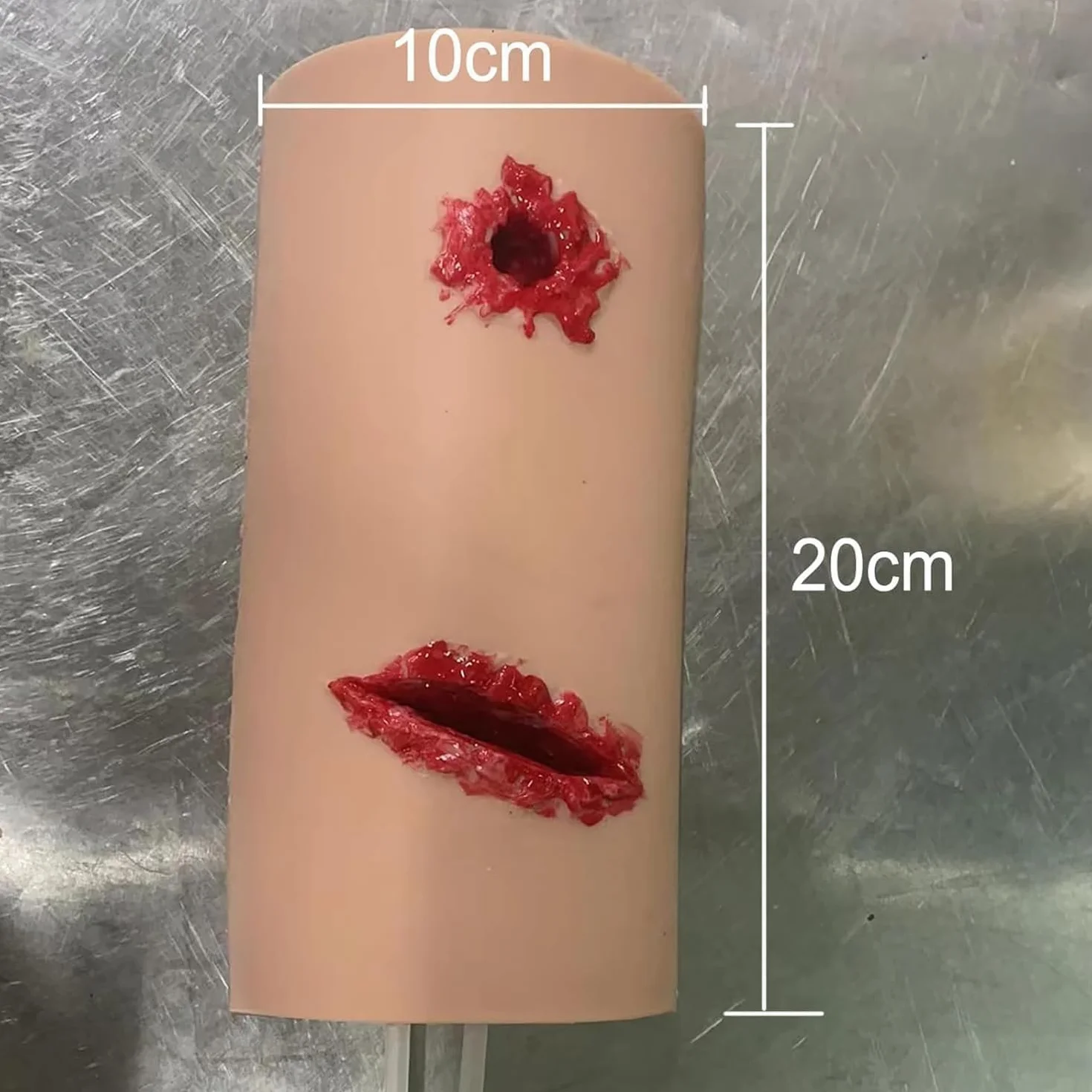 COYEUX Zestaw treningowy do pakowania ran, ćwiczenia kontroli krwi, model symulatora rany ramienia wielokrotnego użytku, do ćwiczeń technik bandażu hemostatycznego