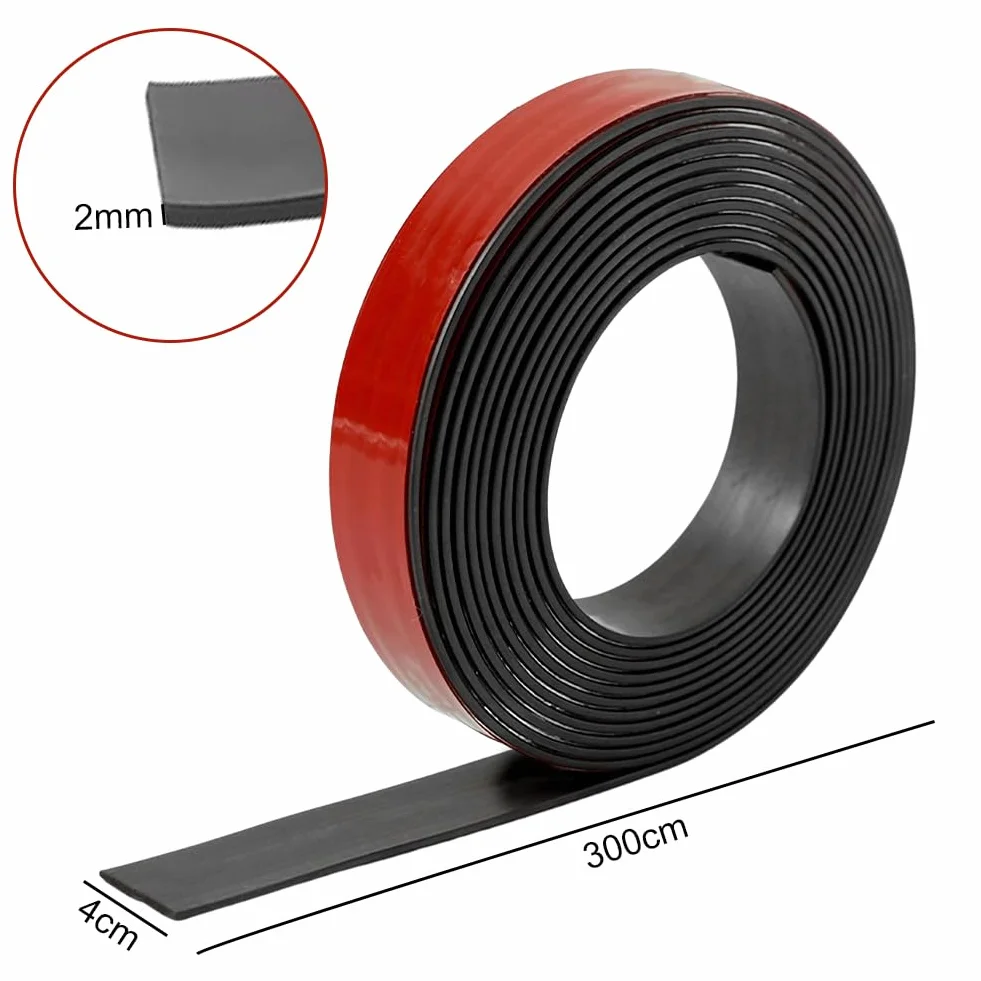 Gumowe paski samoprzylepne uszczelki 40 mm x 2 mm x 300 cm ochrona przed wibracjami