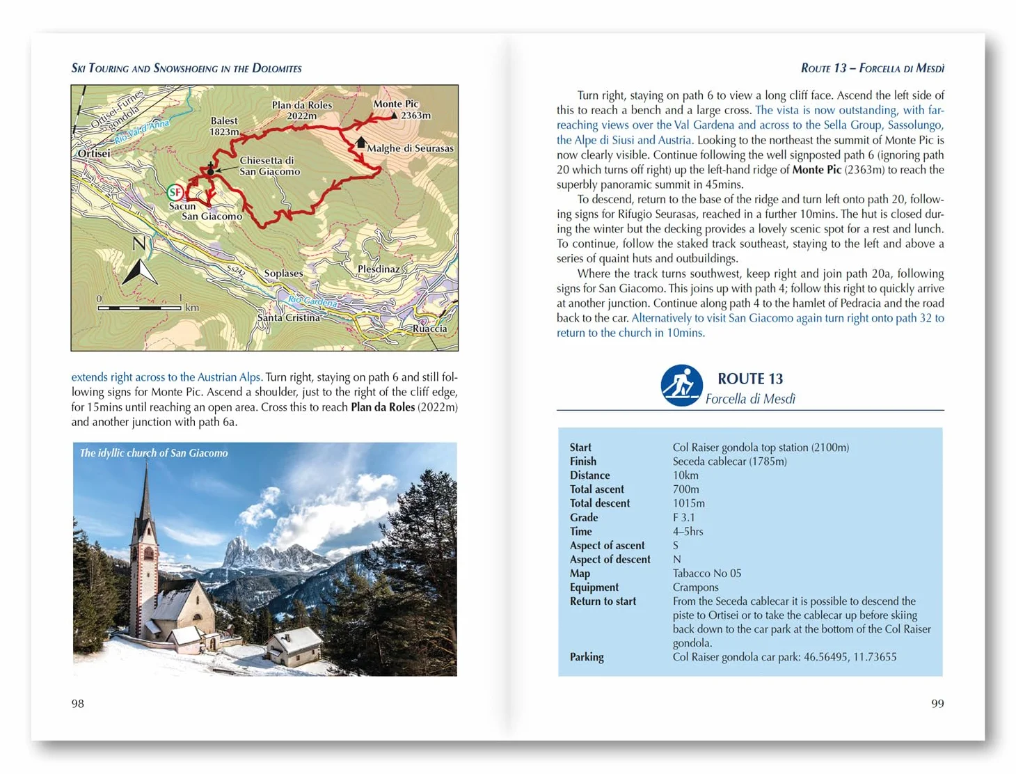 Ski Touring and Snowshoeing in the Dolomites: 50 Winter Routes