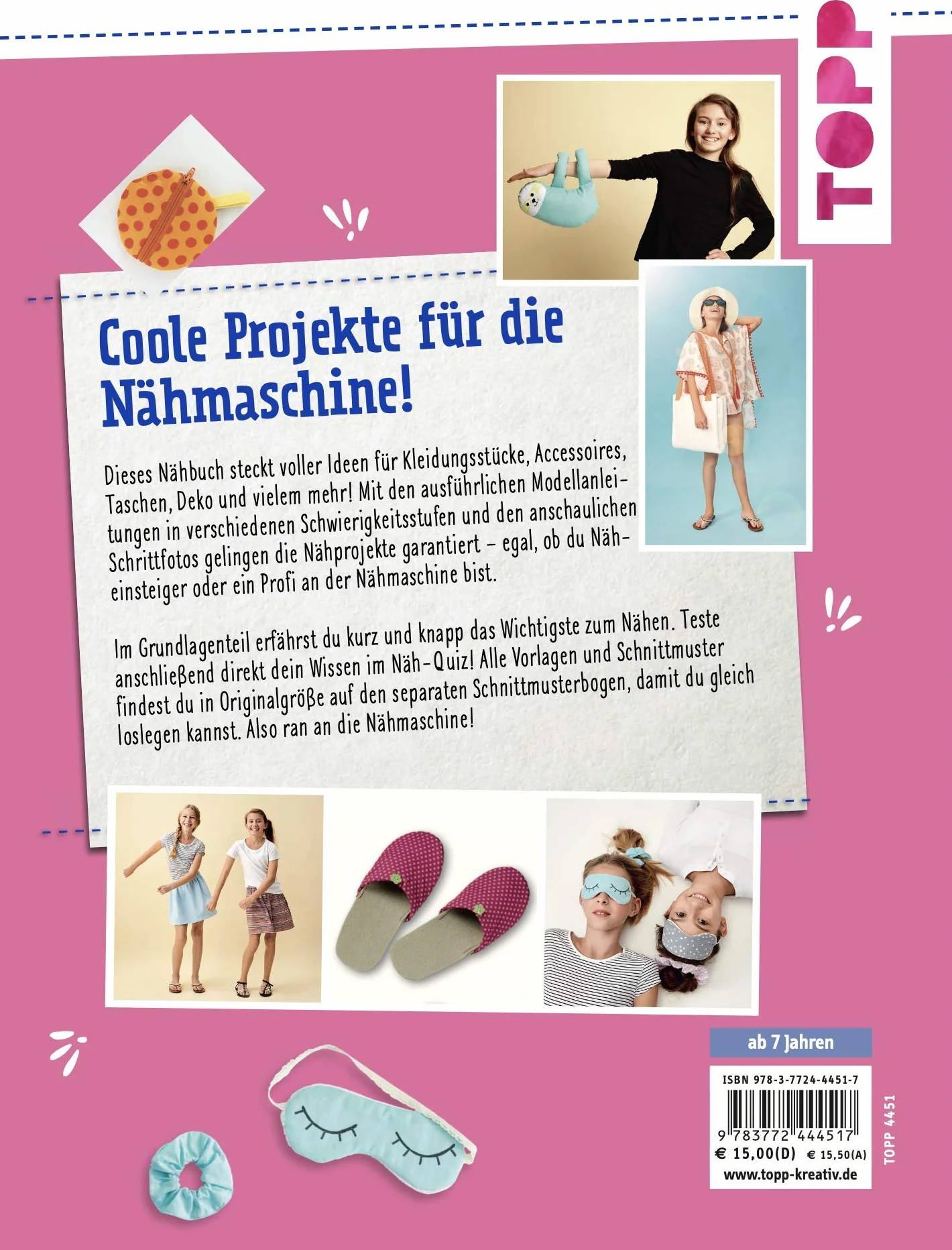 Näh mit! Das große Ideenbuch: Tolle Nähideen für Kinder ab 7 Jahren. Mit 2 XXL-Schnittmusterbogen zum Sofortloslegen!