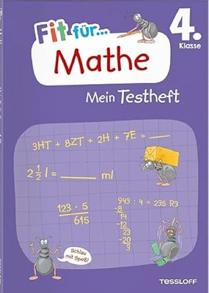 Fit für Mathe 4. Klasse. Mein Testheft: Wissen testen im Zahlenraum bis 1 Million, Grundrechenarten, Sachaufgaben, Geometrie