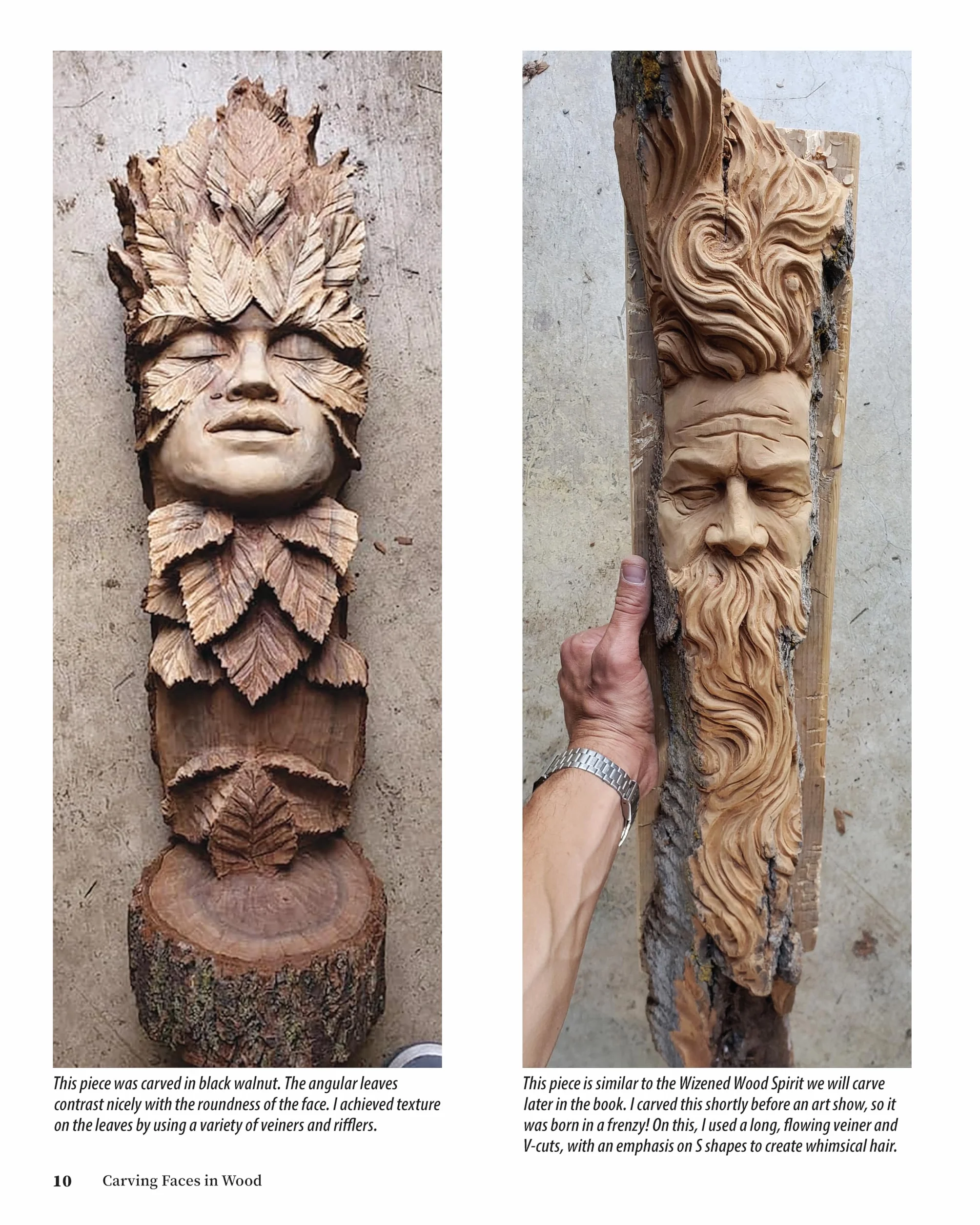 Carving Faces in Wood: Beginner's Guide to Creating Lifelike Eyes, Noses, Mouths, and Hair