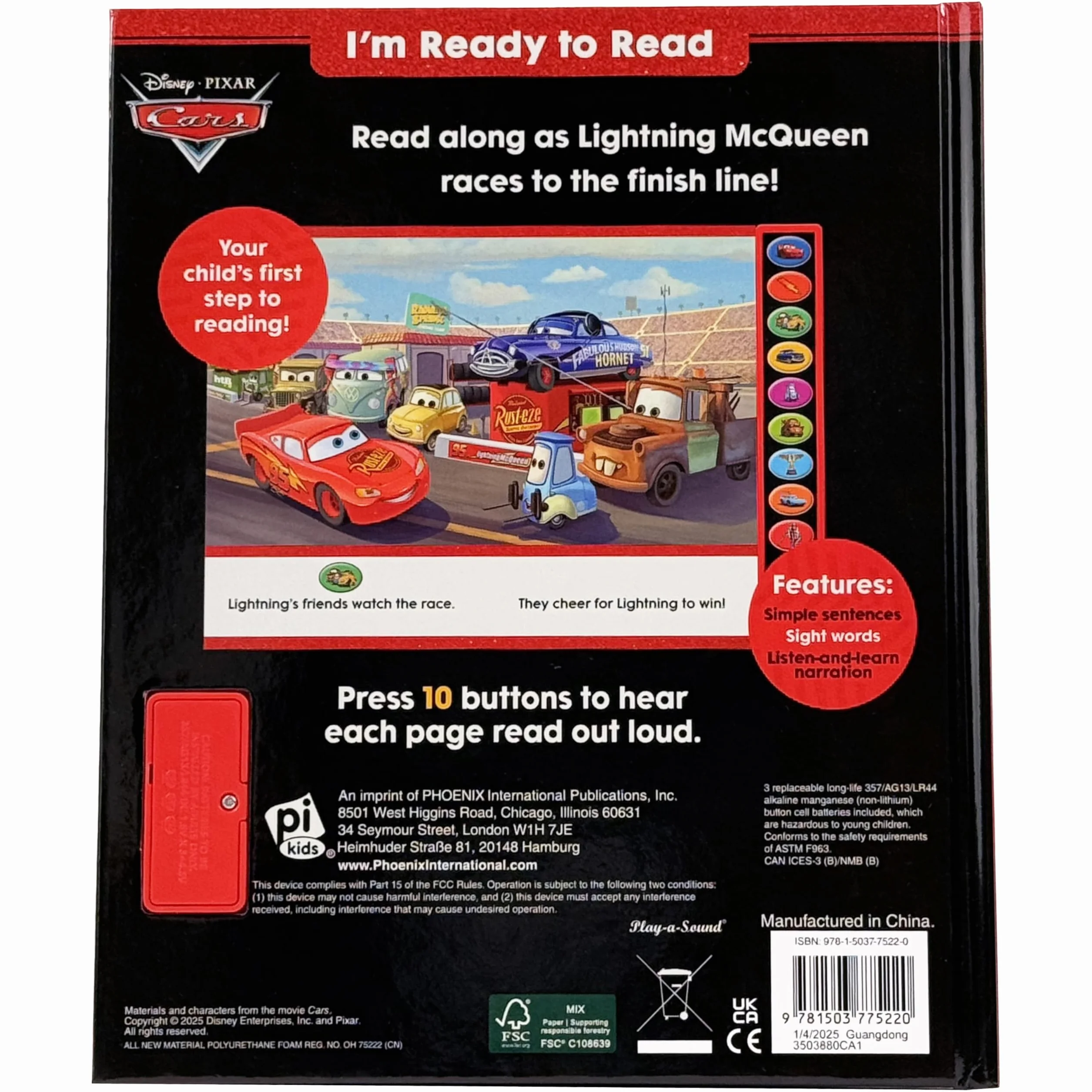 Disney Pixar Cars I'm Ready to Read Sound Book