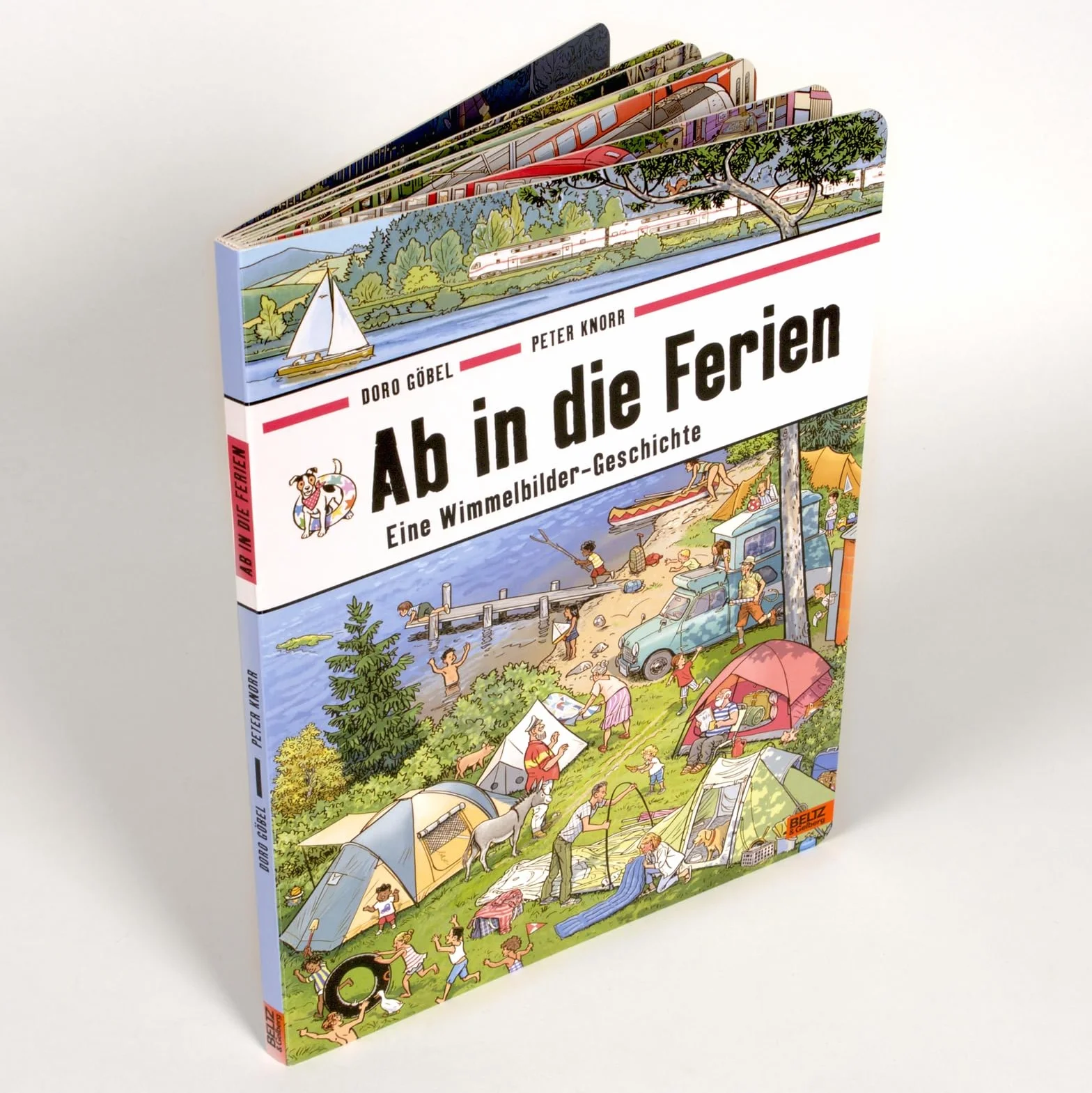 Ab in die Ferien: Eine Wimmelbilder-Geschichte. Vierfarbiges Pappbilderbuch