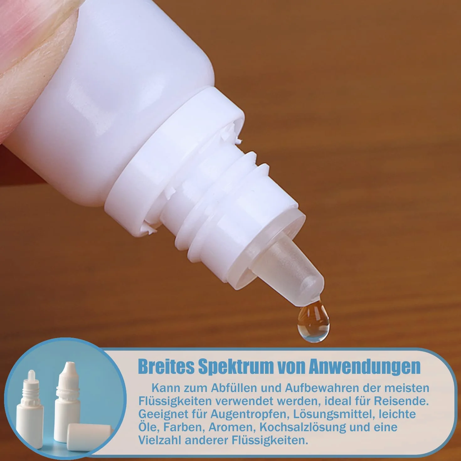 LATRAT 10 sztuk butelek z kroplomierzem, 10 ml, z lejkiem, pipetą transferową, butelka do oczu, buteleczki z kroplomierzem, białe 10 ml