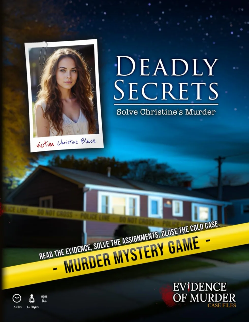 Deadly Secrets: Solve Christine's Murder - A Cold Case Detective Investigation Game for Adults