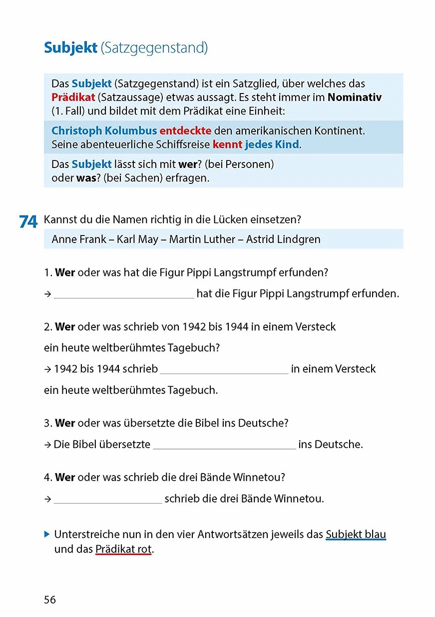 Grammatik 5.-7. Klasse: Wortarten und Satzglieder Übungsprogramm mit Lösungen