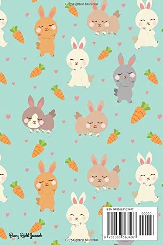 Bunny Journal - Bunny Gift: half lined, half blank pages to write & draw in this bunny notebook for a rabbit mom, bunny birthday party, rabbit gift, ... notebook, rabbit journal & bunny sketchbook