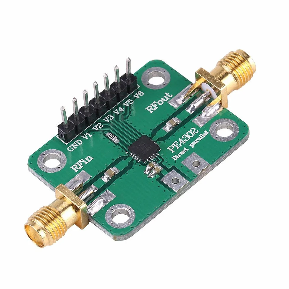 Tłumik (maksymalna amortyzacja 31,5d), moduł PE4302 NC Attenuator, cyfrowe sterowanie, tłumik 0,5 dB 6 bit, z gniazdem SMA równolegle Immediate Mode DC 5 V 1 MHz ~ 4 GHz